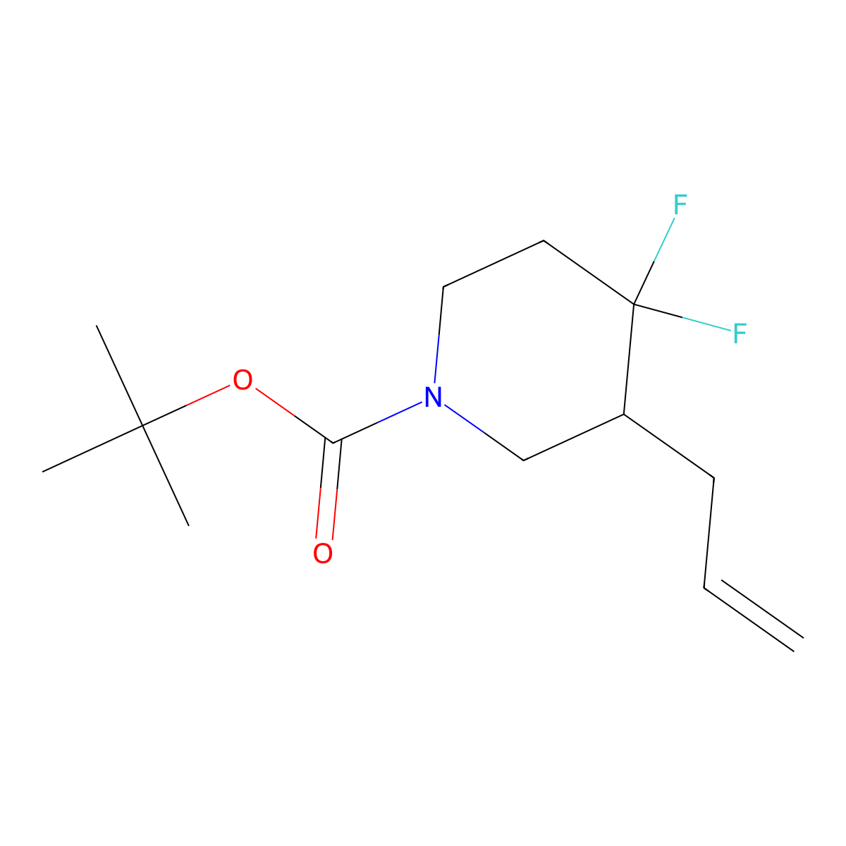 tert-Butyl 3-allyl-4,4-difluoropiperidine-1-carboxylate molecular structure, CAS 2101206-71-5