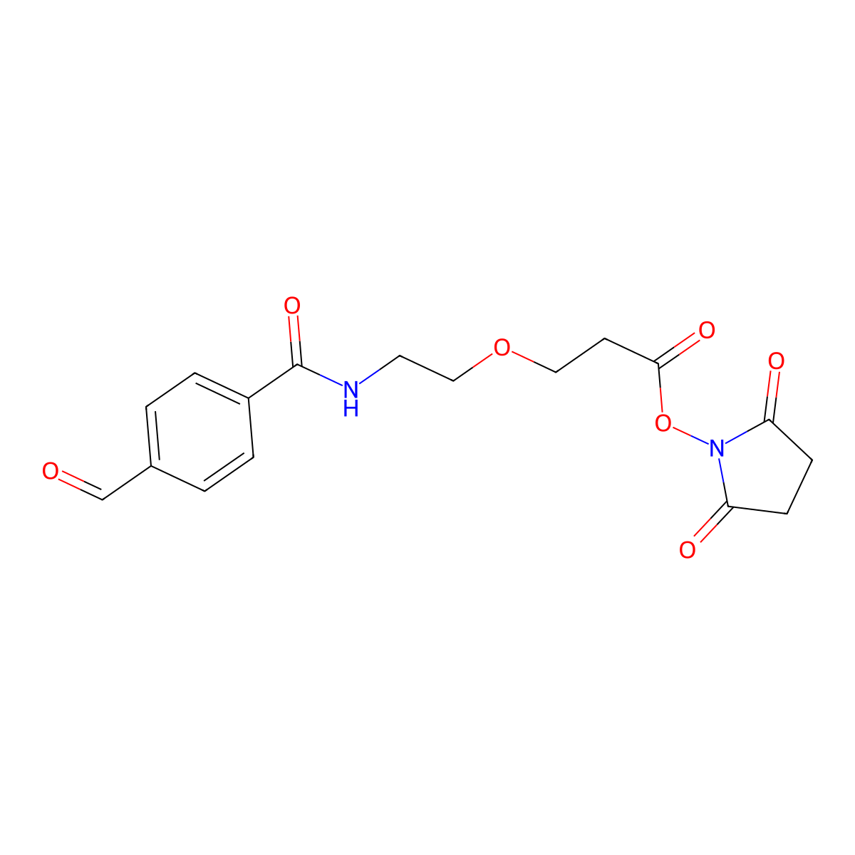 Ald-Ph-amido-PEG1-C2-NHS ester molecular structure, CAS 2101206-80-6