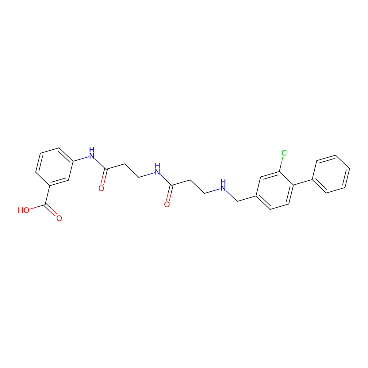 N-[(2-Chlorobiphenyl-4-Yl)methyl]-Beta-Alanyl-N-(3-Carboxyphenyl)-Beta-Alaninamide molecular structure, CAS 2101206-81-7