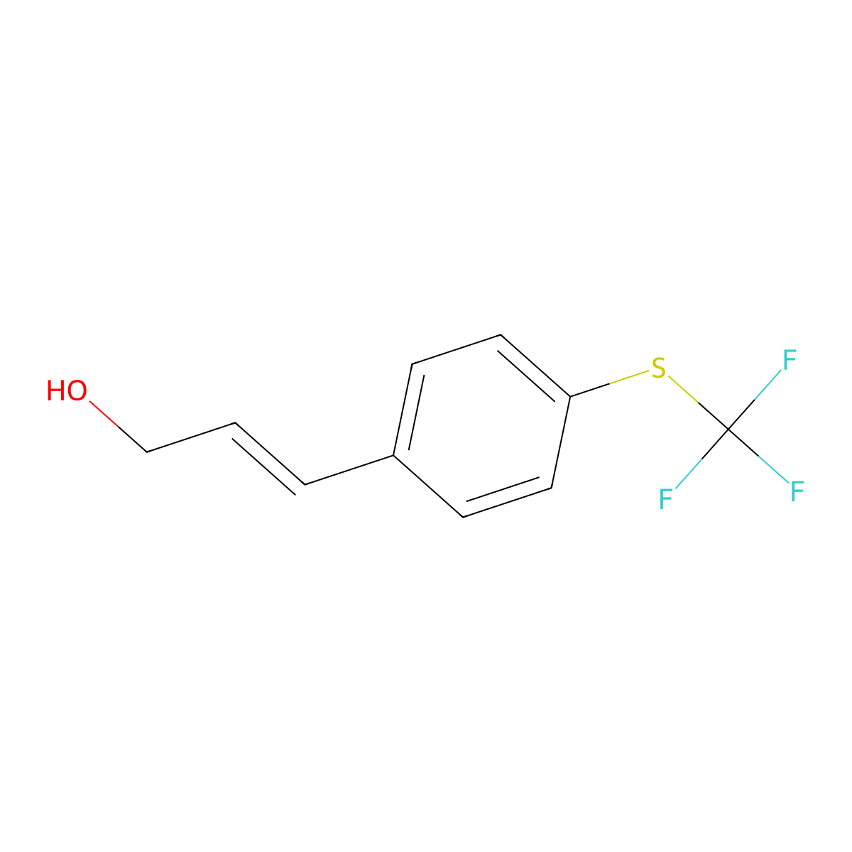 3-{4-[(Trifluoromethyl)sulfanyl]phenyl}prop-2-en-1-ol molecular structure, CAS 2101285-85-0