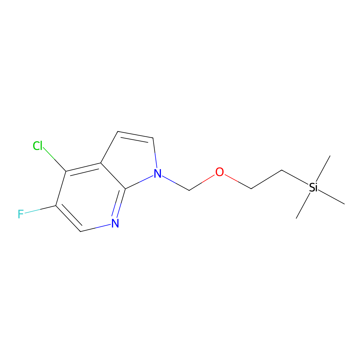 2-[(4-Chloro-5-fluoro-pyrrolo[2,3-B]pyridin-1-YL)methoxy]ethyl-trimethyl-silane molecular structure, CAS 2101303-12-0