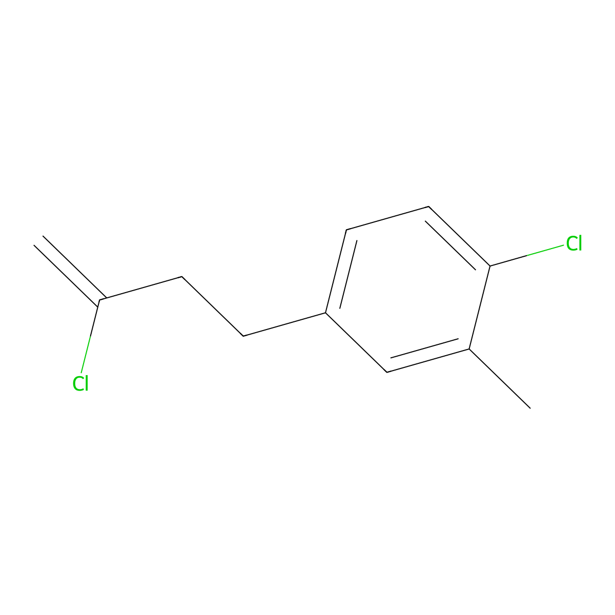 1-Chloro-4-(3-chlorobut-3-en-1-yl)-2-methylbenzene molecular structure, CAS 2101309-29-7