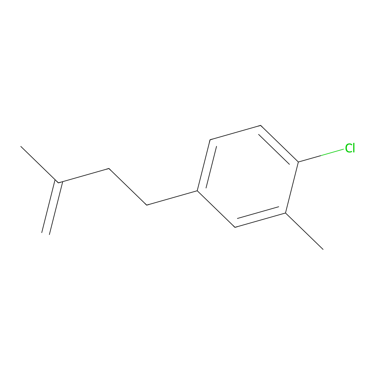 1-Chloro-2-methyl-4-(3-methylbut-3-en-1-yl)benzene molecular structure, CAS 2101309-66-2