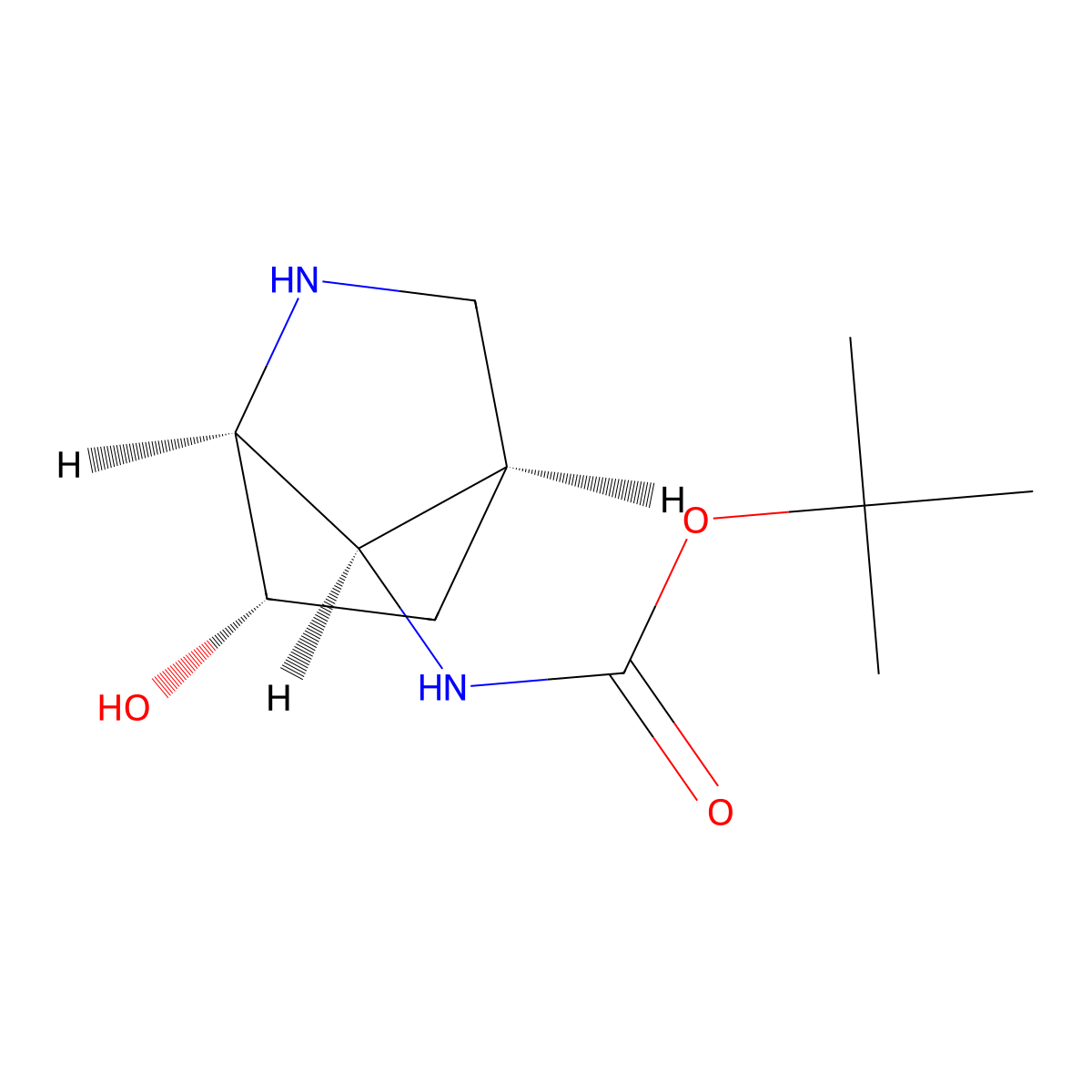 rac-tert-butylN-[(1R,4S,6R,7S)-6-hydroxy-2-azabicyclo[2.2.1]heptan-7-yl]carbamate molecular structure, CAS 2101334-38-5