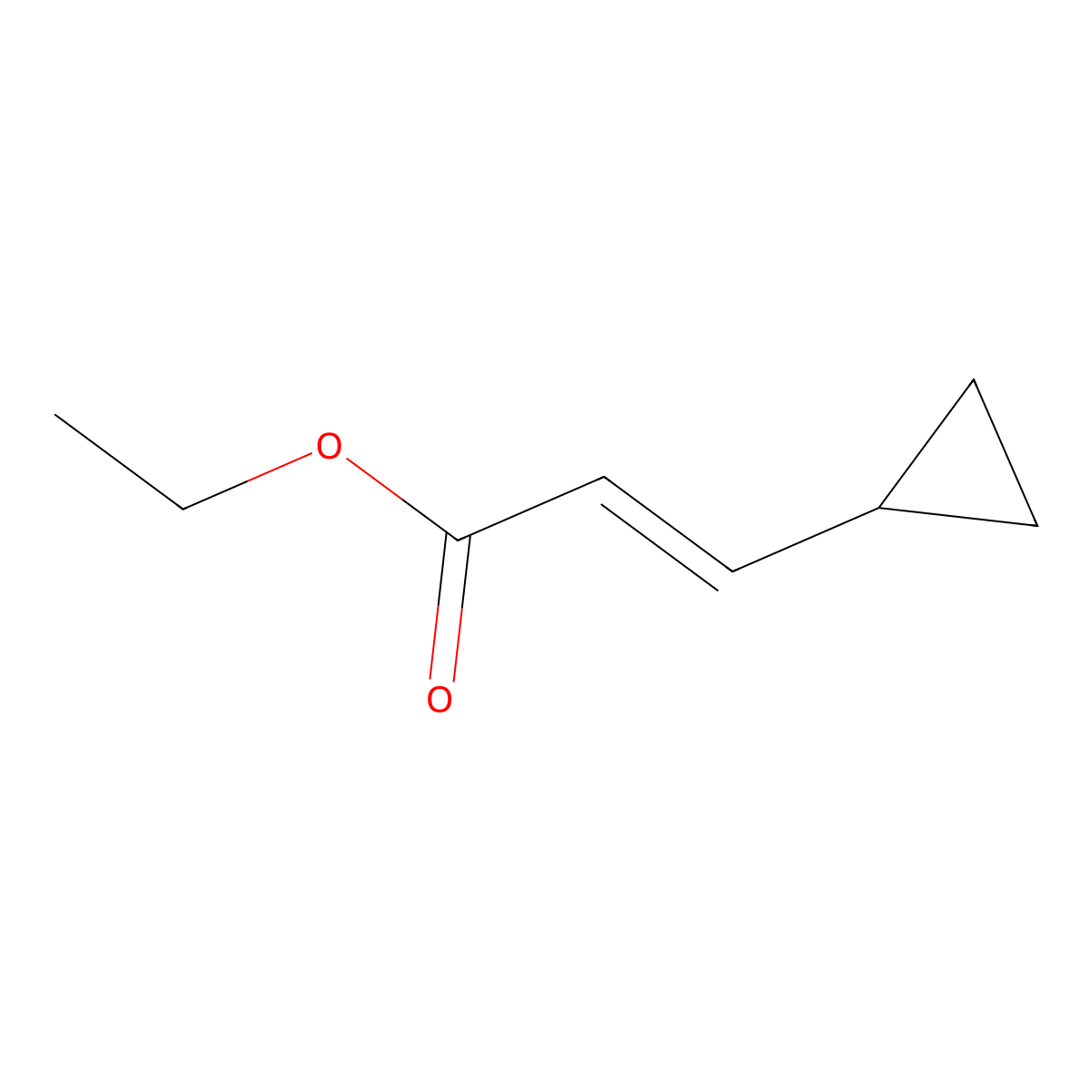 ethyl (2E)-3-cyclopropylprop-2-enoate molecular structure, CAS 21014-26-6