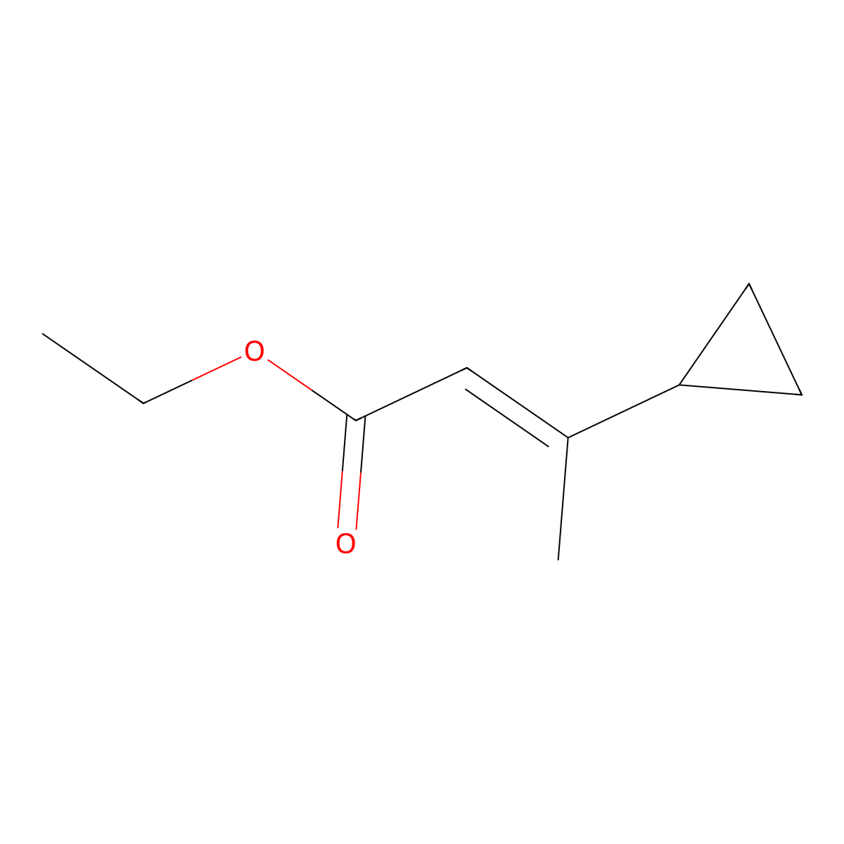 2-Butenoic acid, 3-cyclopropyl-, ethyl ester, (2E)- molecular structure, CAS 21014-28-8