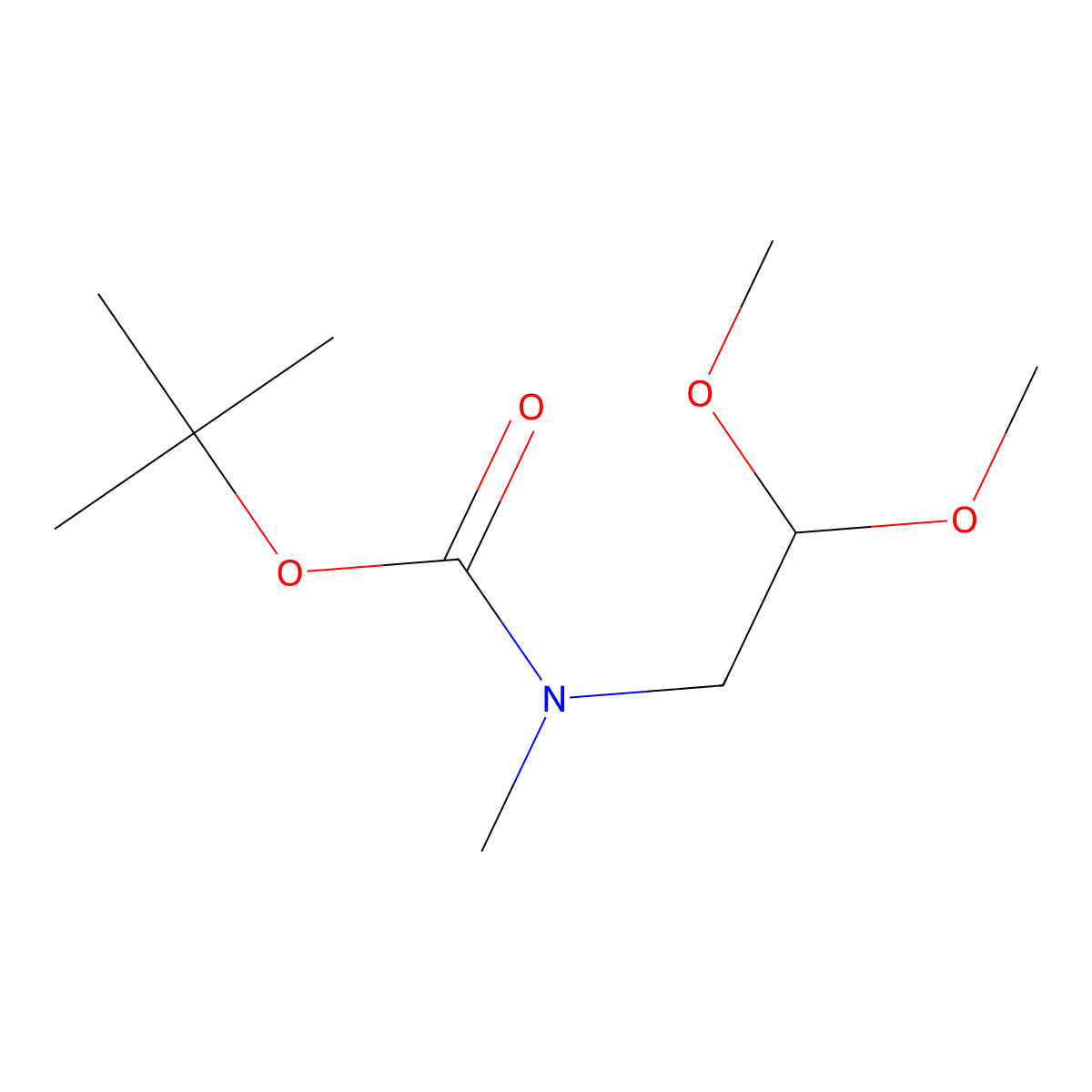 tert-Butyl (2,2-dimethoxyethyl)(methyl)carbamate molecular structure, CAS 2101429-69-8