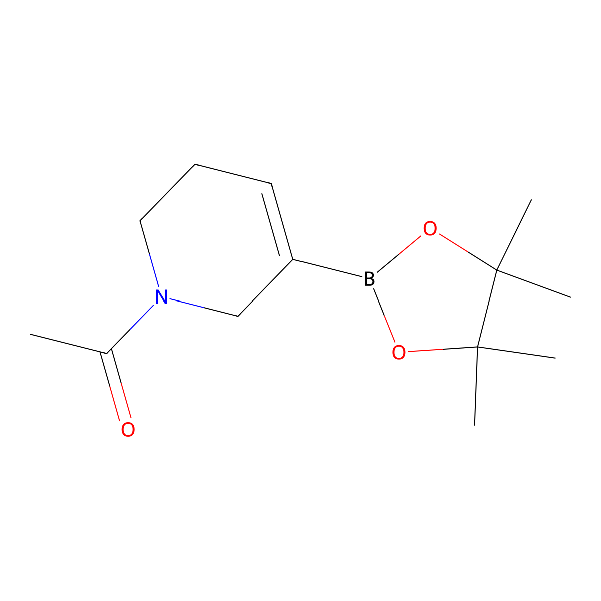 1-[5-(4,4,5,5-tetramethyl-1,3,2-dioxaborolan-2-yl)-3,6-dihydro-2H-pyridin-1-yl]ethanone molecular structure, CAS 2101498-92-2