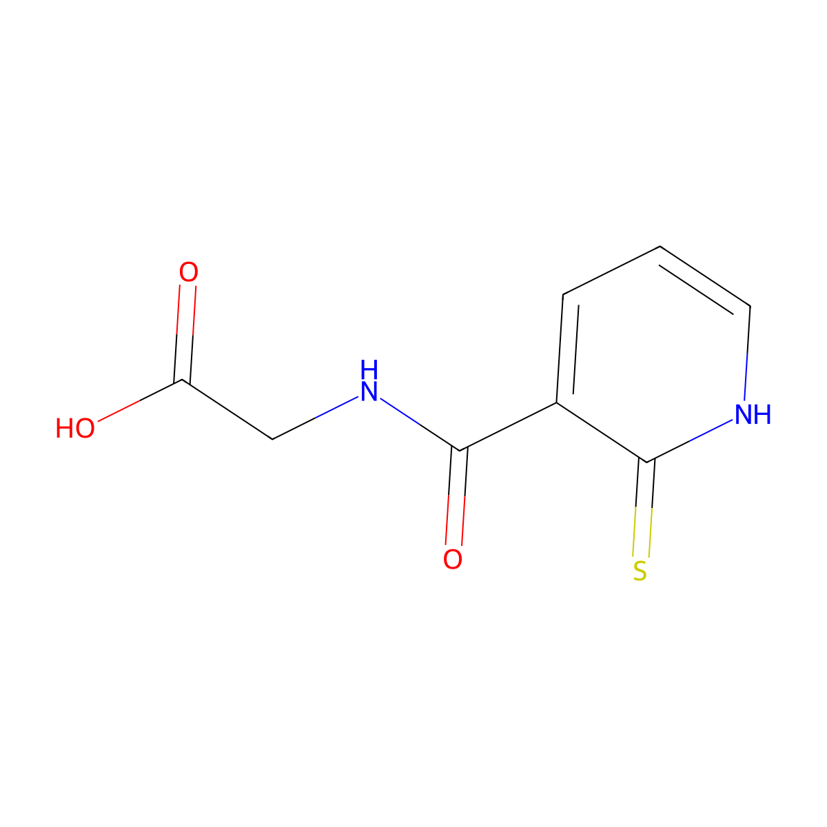 2-Mercaptonicotinoyl-Glycine molecular structure, CAS 2101538-28-5