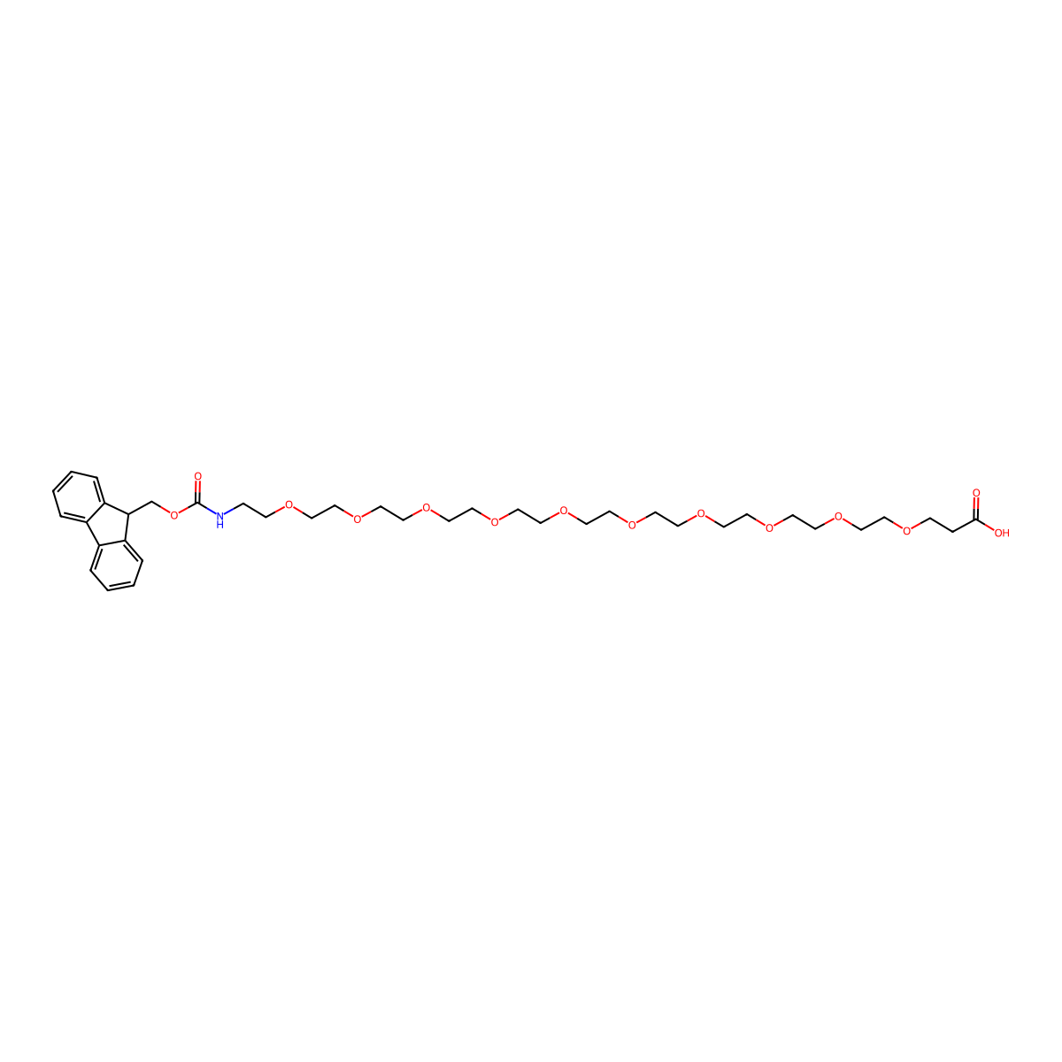 Fmoc-NH-PEG10-CH2CH2COOH molecular structure, CAS 2101563-45-3