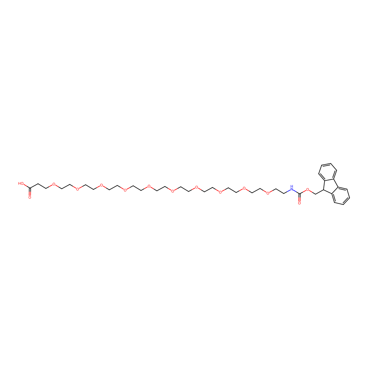Fmoc-NH-PEG10-CH2CH2COOH molecular structure, CAS 2101563-45-3