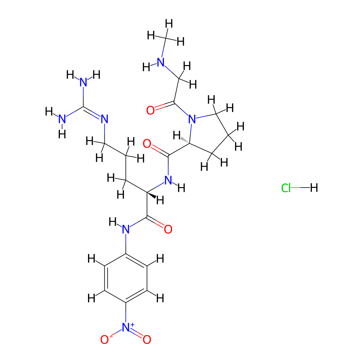 Sar-Pro-Arg-pNA Hydrochloride molecular structure, CAS 210158-97-7
