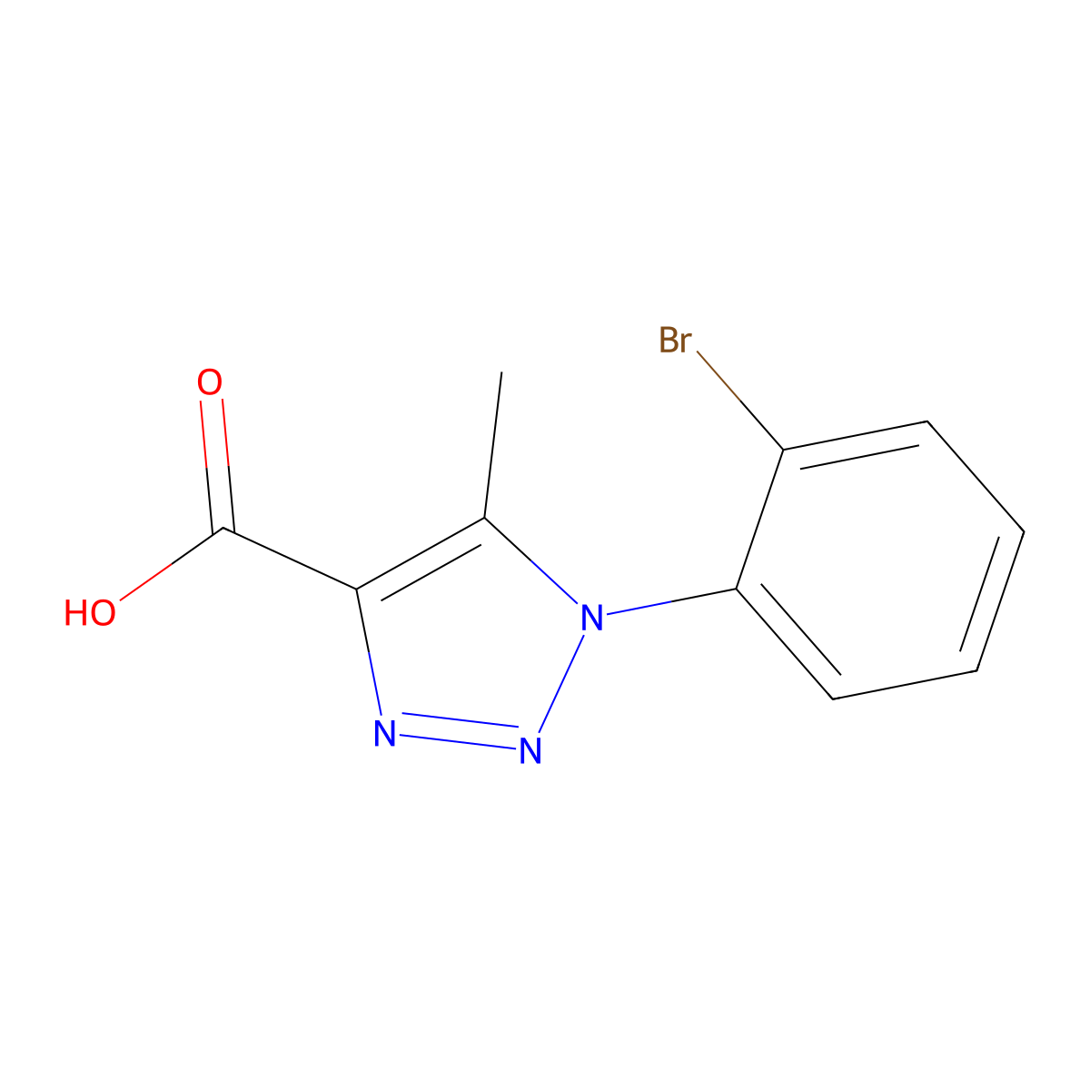 1-(2-Bromophenyl)-5-methyl-1H-1,2,3-triazole-4-carboxylic acid molecular structure, CAS 210159-10-7
