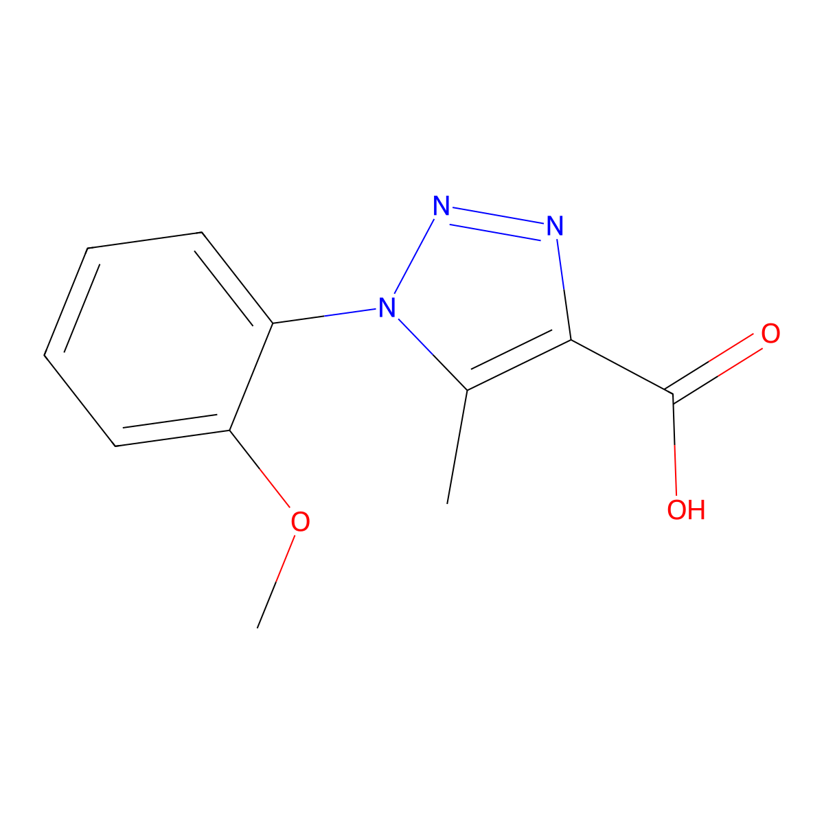 1-(2-Methoxyphenyl)-5-methyl-1H-1,2,3-triazole-4-carboxylic acid molecular structure, CAS 210159-13-0
