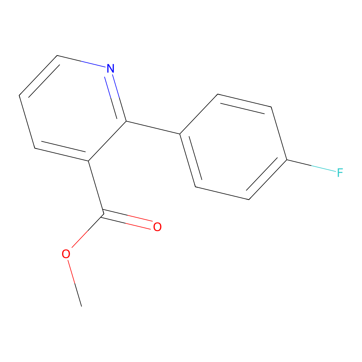 Methyl 2-(4-fluorophenyl)nicotinate molecular structure, CAS 210161-08-3