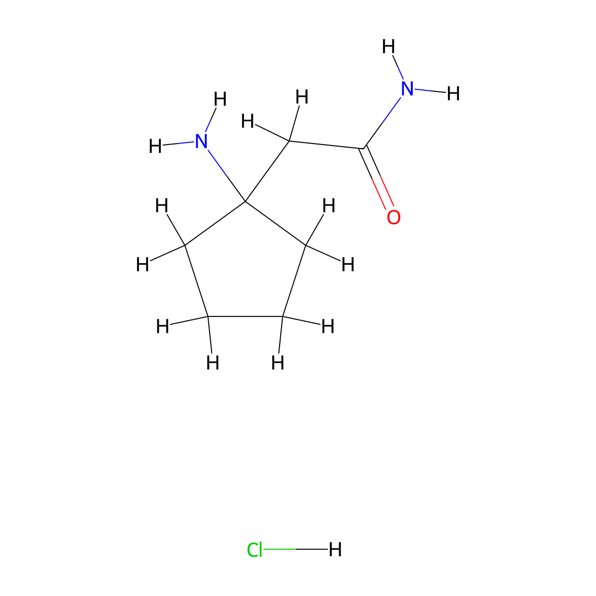 2-(1-Aminocyclopentyl)acetamidehydrochloride molecular structure, CAS 2101610-79-9