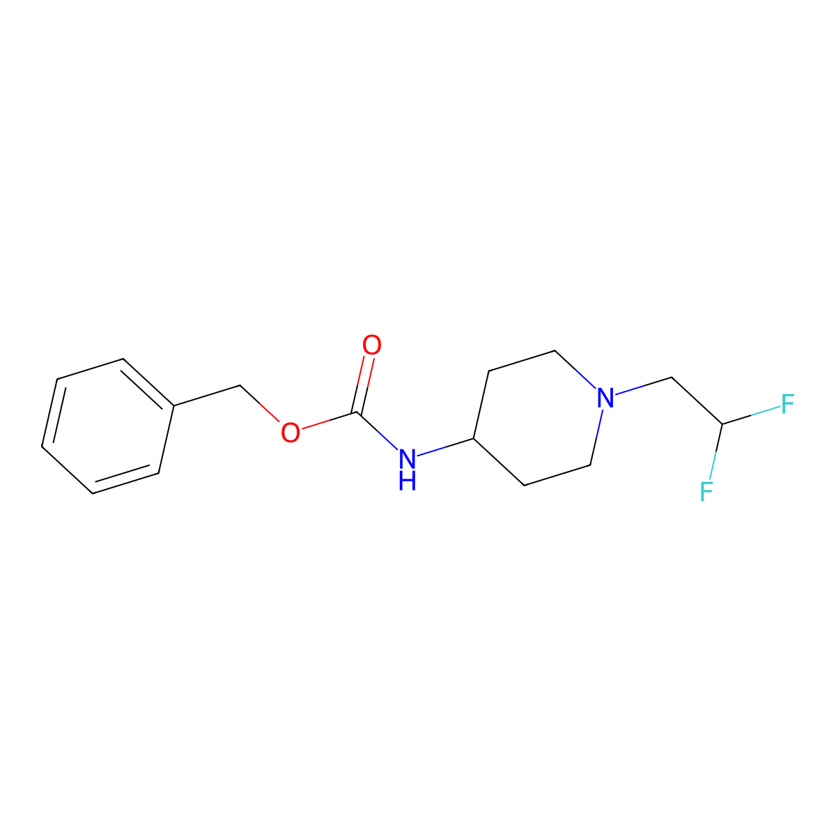 benzyl N-[1-(2,2-difluoroethyl)piperidin-4-yl]carbamate molecular structure, CAS 2101630-33-3