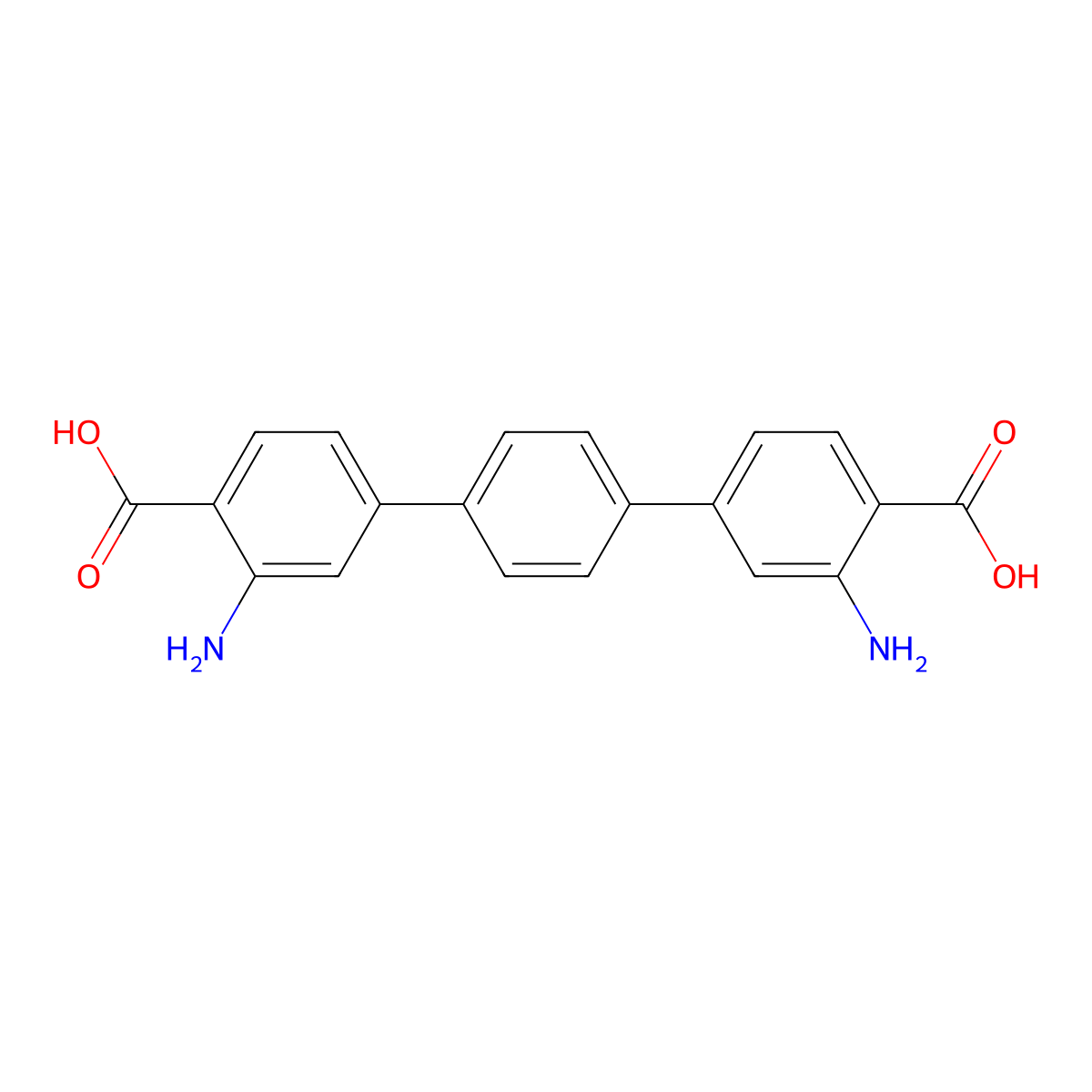 3,3''-Diamino-[1,1':4',1''-terphenyl]-4,4''-dicarboxylic acid molecular structure, CAS 2101636-51-3