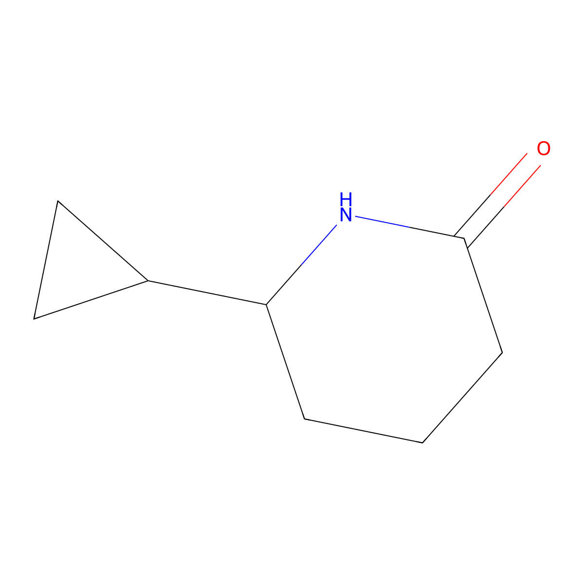 6-Cyclopropylpiperidin-2-one molecular structure, CAS 2101640-54-2