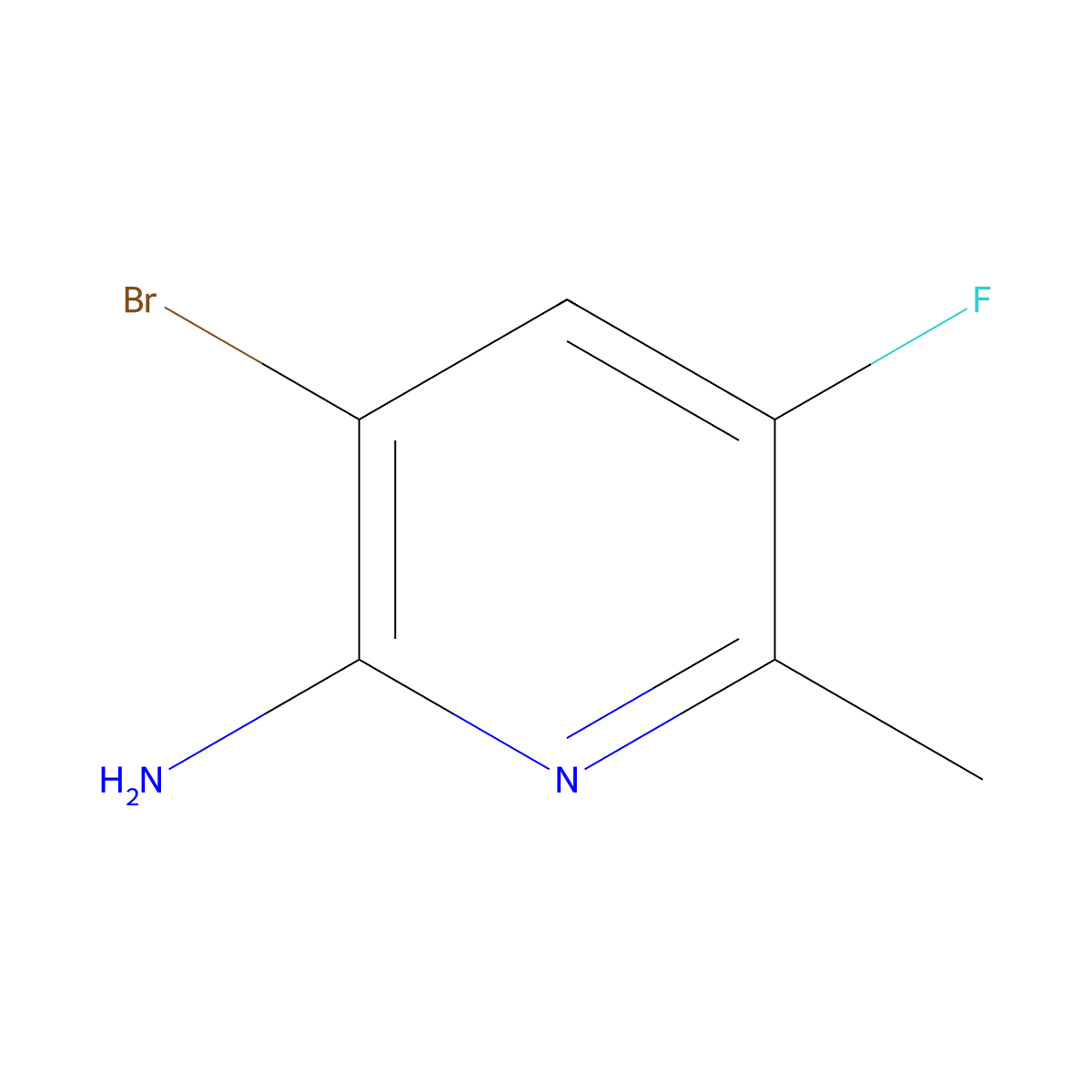3-Bromo-5-fluoro-6-methylpyridin-2-amine molecular structure, CAS 2101657-19-4