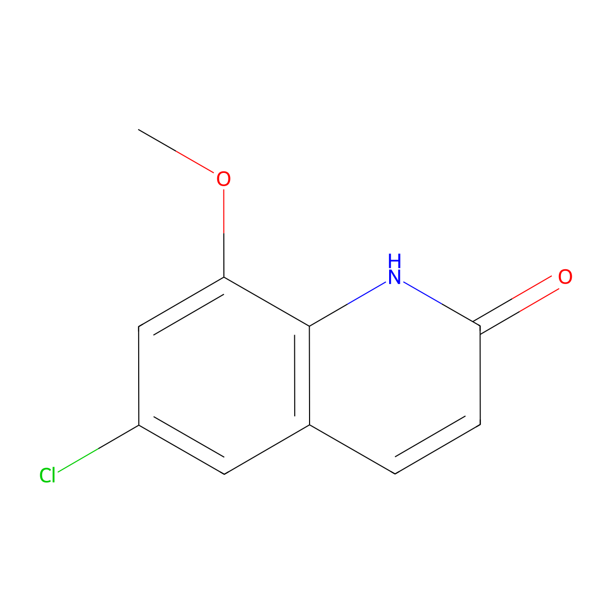 6-Chloro-8-methoxyquinolin-2(1H)-one molecular structure, CAS 2101658-59-5