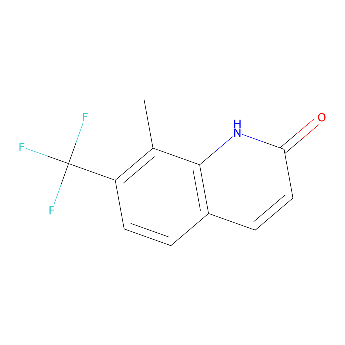 8-methyl-7-(trifluoromethyl)quinolin-2(1H)-one molecular structure, CAS 2101658-60-8