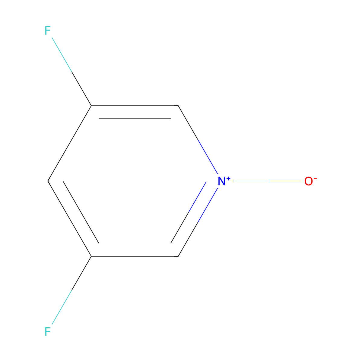 3,5-Difluoropyridine 1-oxide molecular structure, CAS 210169-07-6