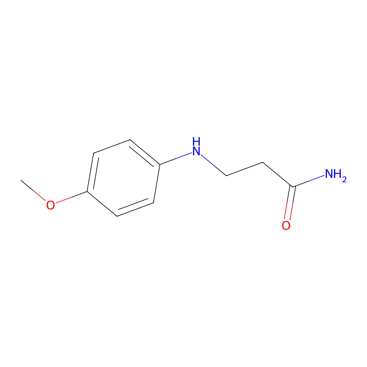 3-[(4-Methoxyphenyl)amino]propanamide molecular structure, CAS 21017-46-9