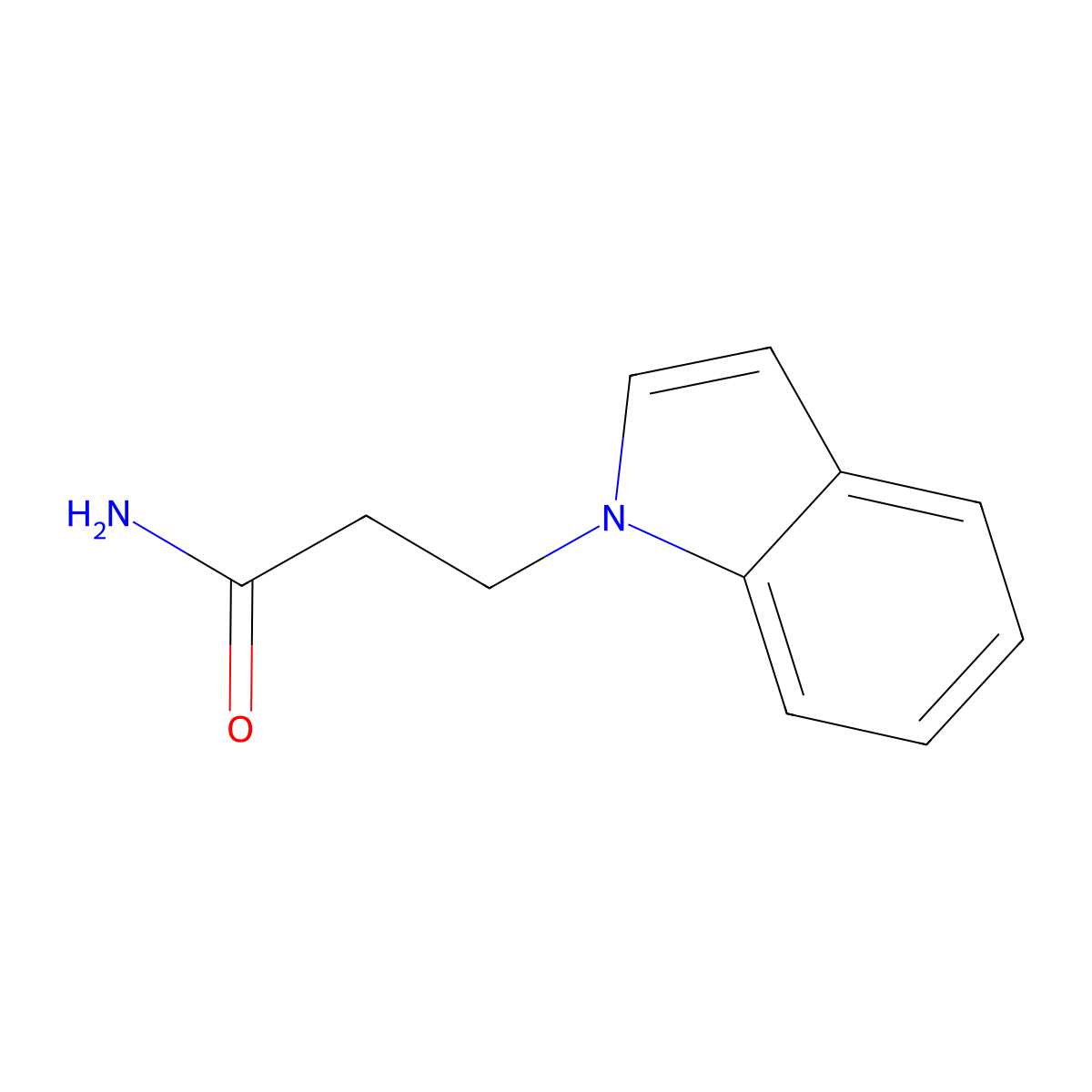 1H-indole-1-propionamide molecular structure, CAS 21017-50-5