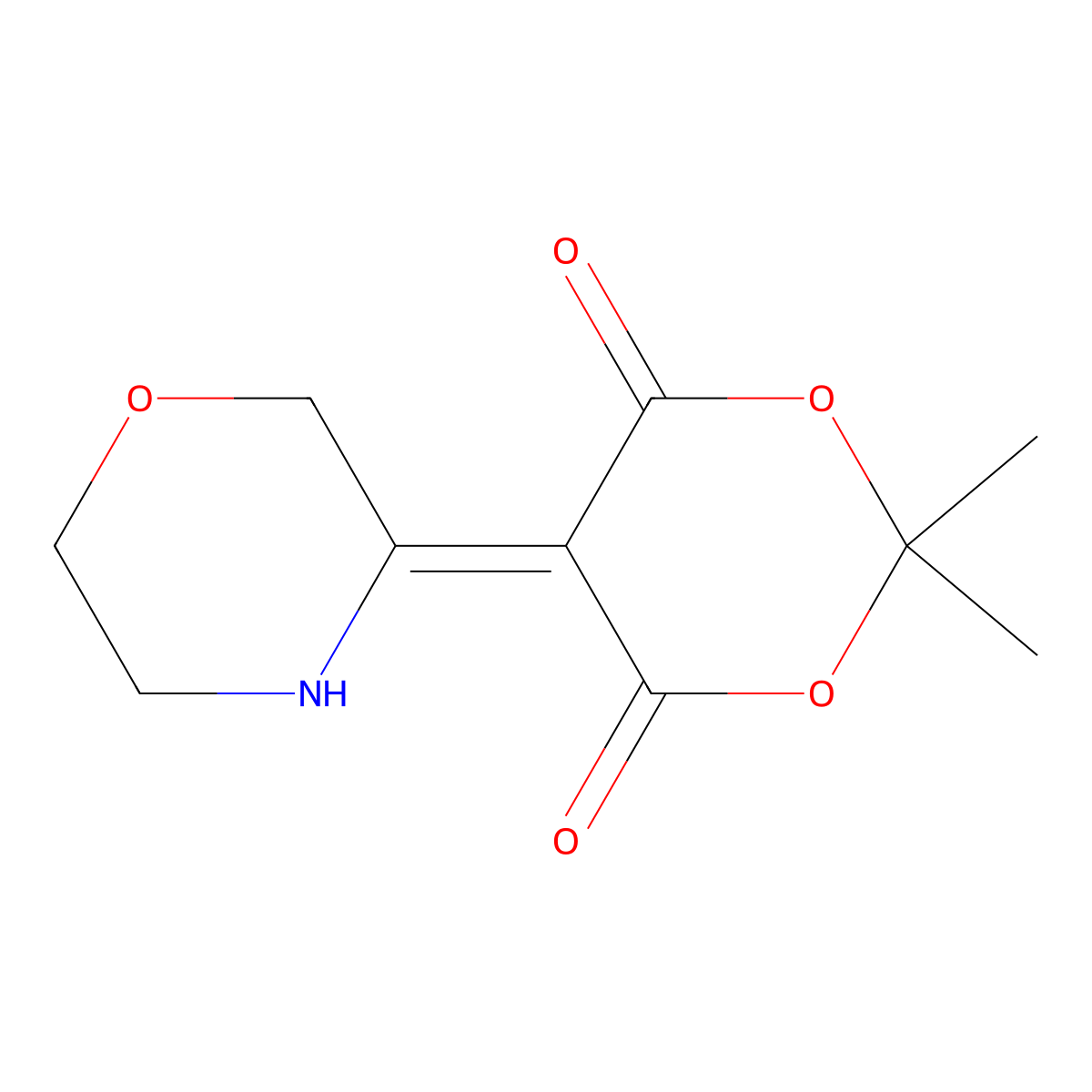 2,2-Dimethyl-5-(3-morpholinylidene)-1,3-dioxane-4,6-dione molecular structure, CAS 2101717-26-2