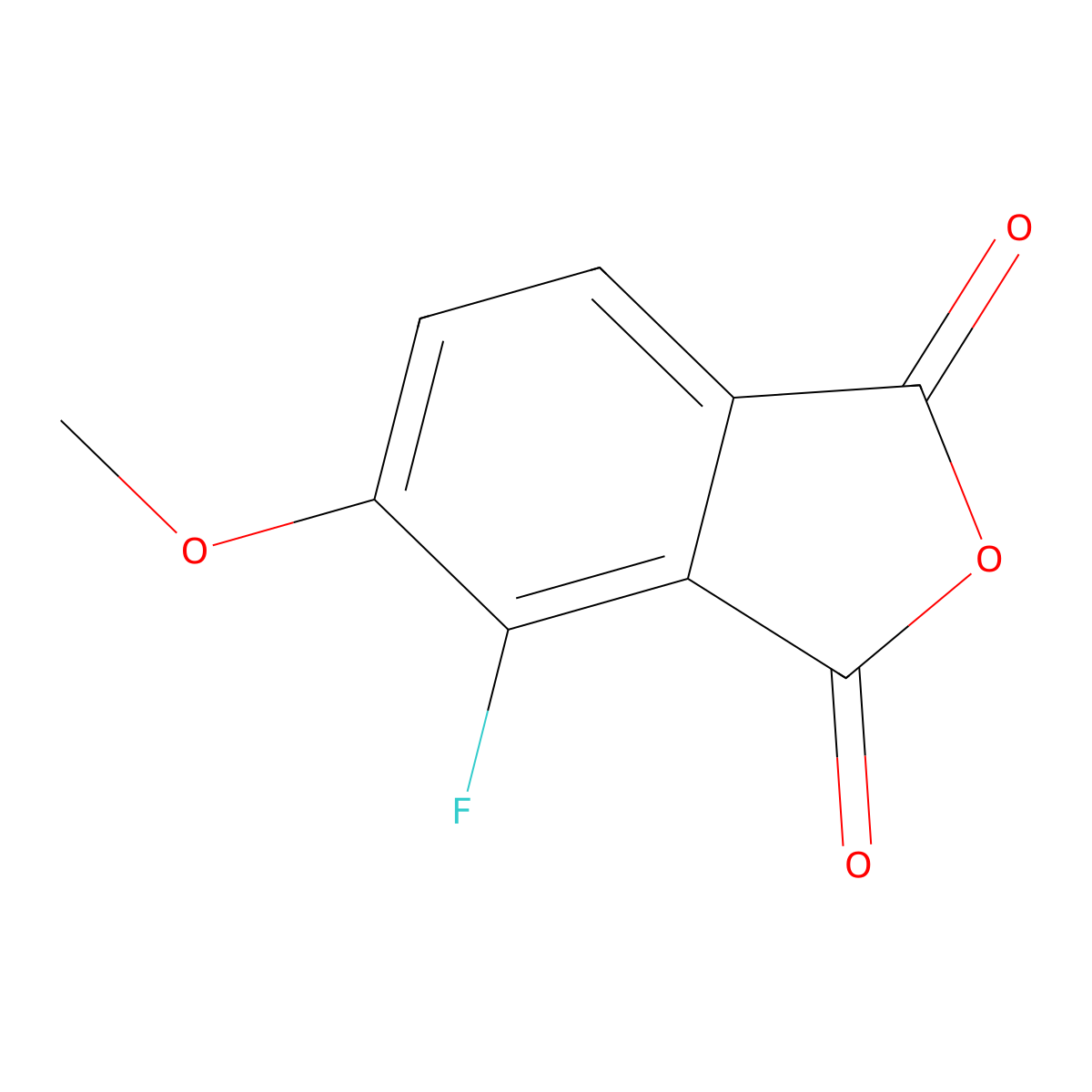 4-Fluoro-5-methoxy-1,3-dihydro-2-benzofuran-1,3-dione molecular structure, CAS 210173-65-2