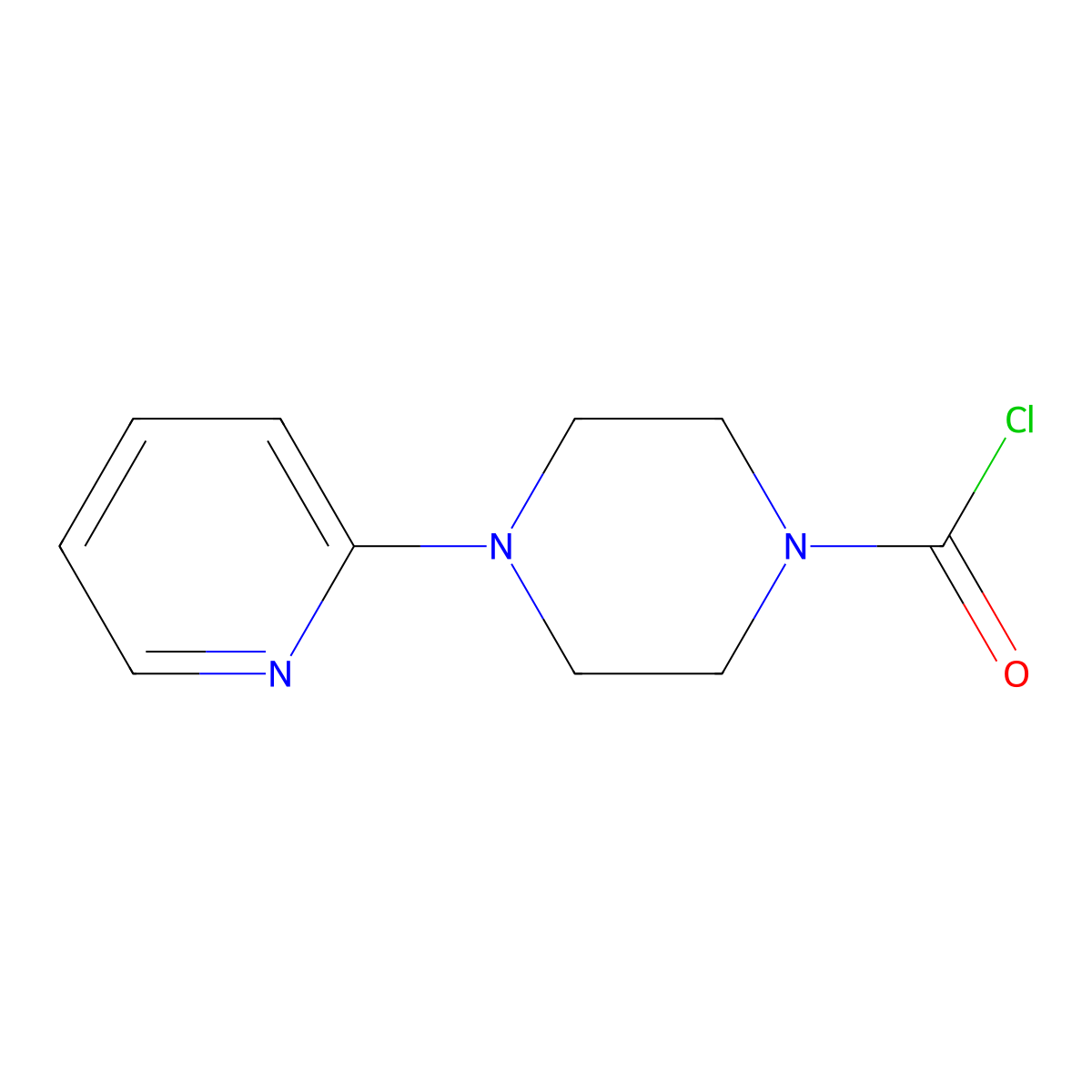 4-(Pyridin-2-yl)piperazine-1-carbonyl chloride molecular structure, CAS 210173-95-8