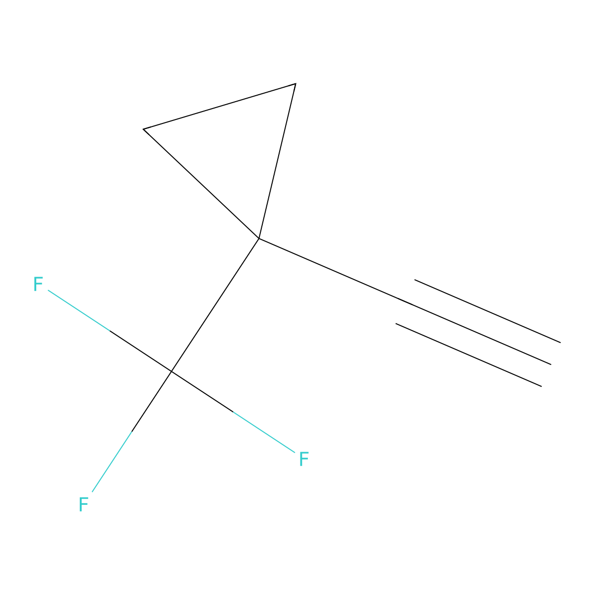 1-Ethynyl-1-(trifluoromethyl)cyclopropane molecular structure, CAS 2101747-65-1