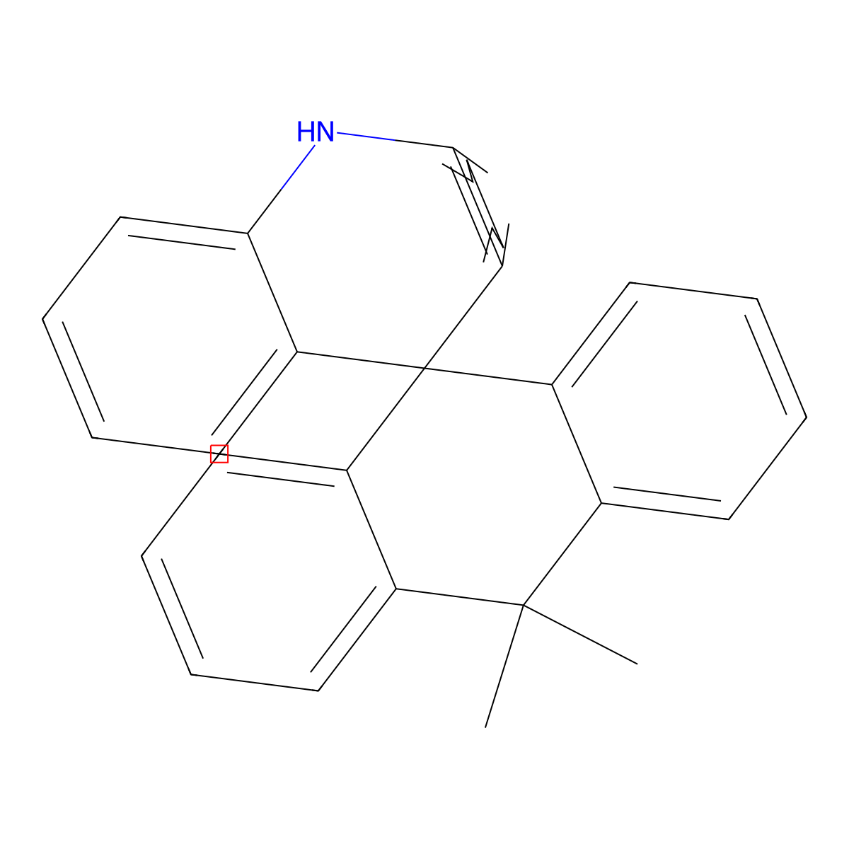 10',10'-Dimethyl-10H,10'H-spiro[acridine-9,9'-anthracene] molecular structure, CAS 2101769-29-1