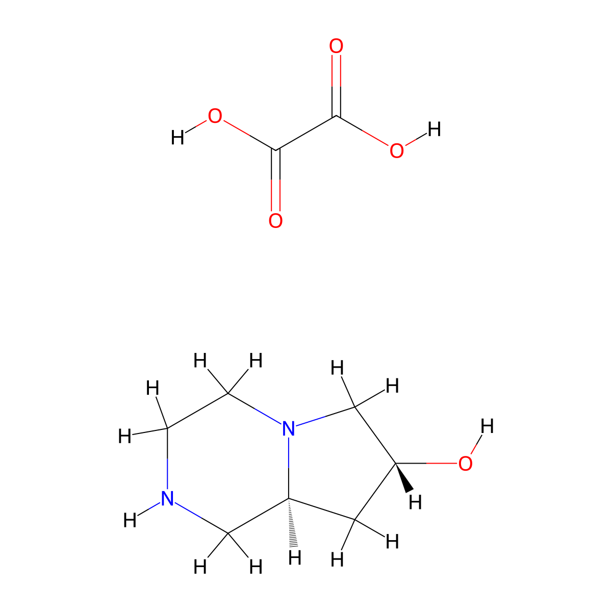 (7R,8AS)-octahydropyrrolo[1,2-a]pyrazin-7-ol oxalate molecular structure, CAS 2101775-04-4