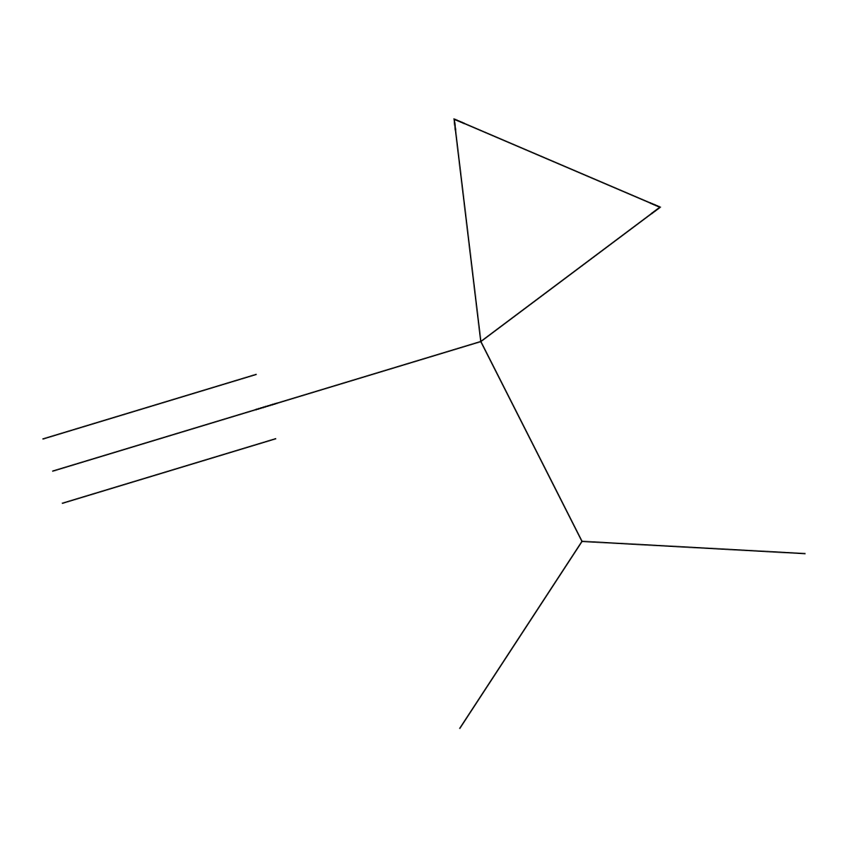 1-Ethynyl-1-(propan-2-yl)cyclopropane molecular structure, CAS 2101782-54-9