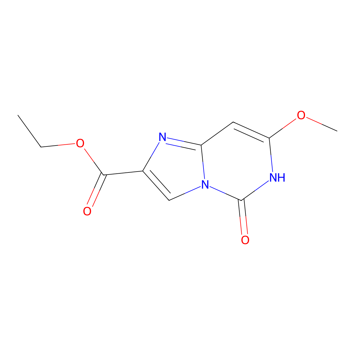 Ethyl 5,6-dihydro-7-methoxy-5-oxoimidazo[1,2-c]pyrimidine-2-carboxylate molecular structure, CAS 2101786-36-9