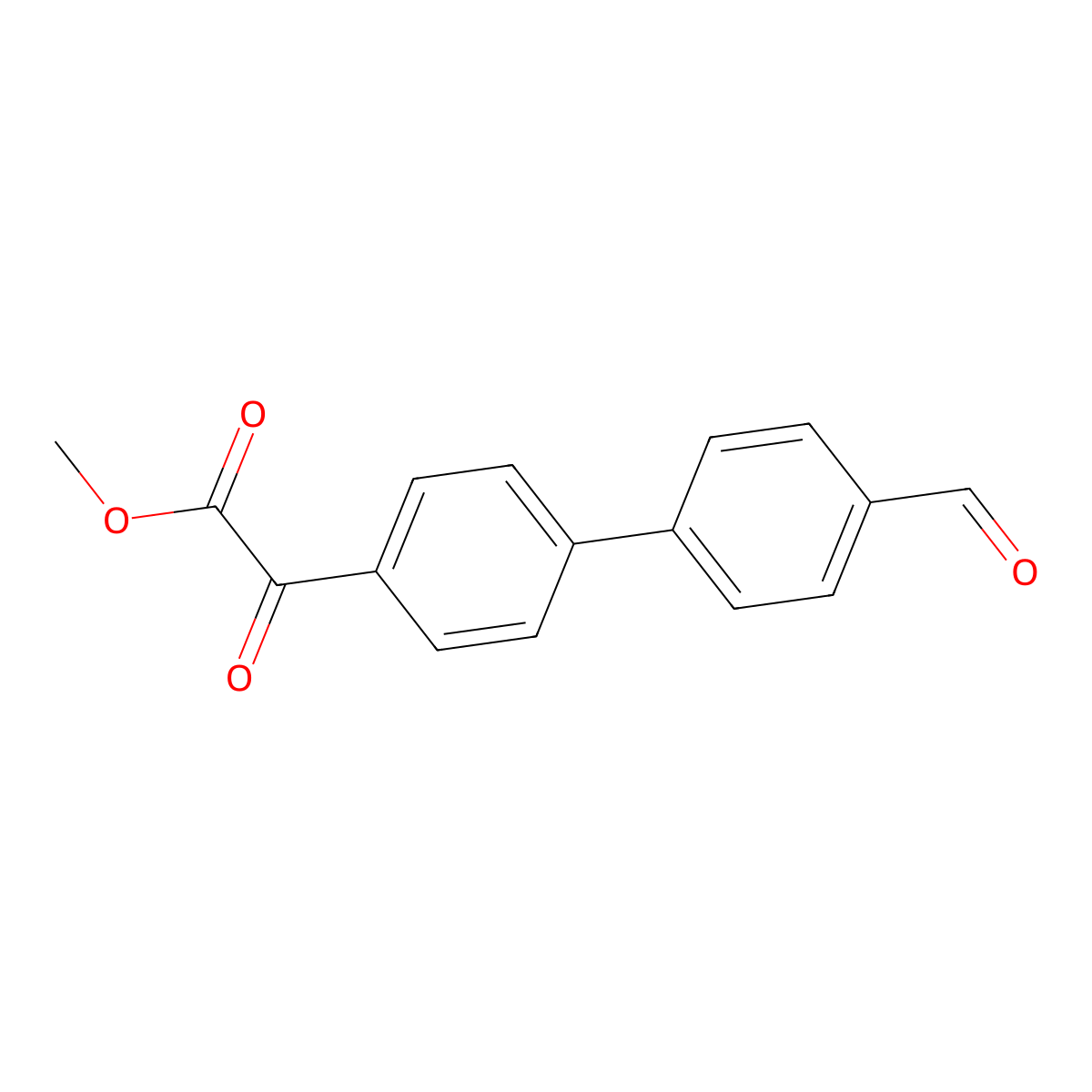 Methyl 4'-formyl-|A-oxo[1,1'-biphenyl]-4-acetate molecular structure, CAS 2101791-94-8