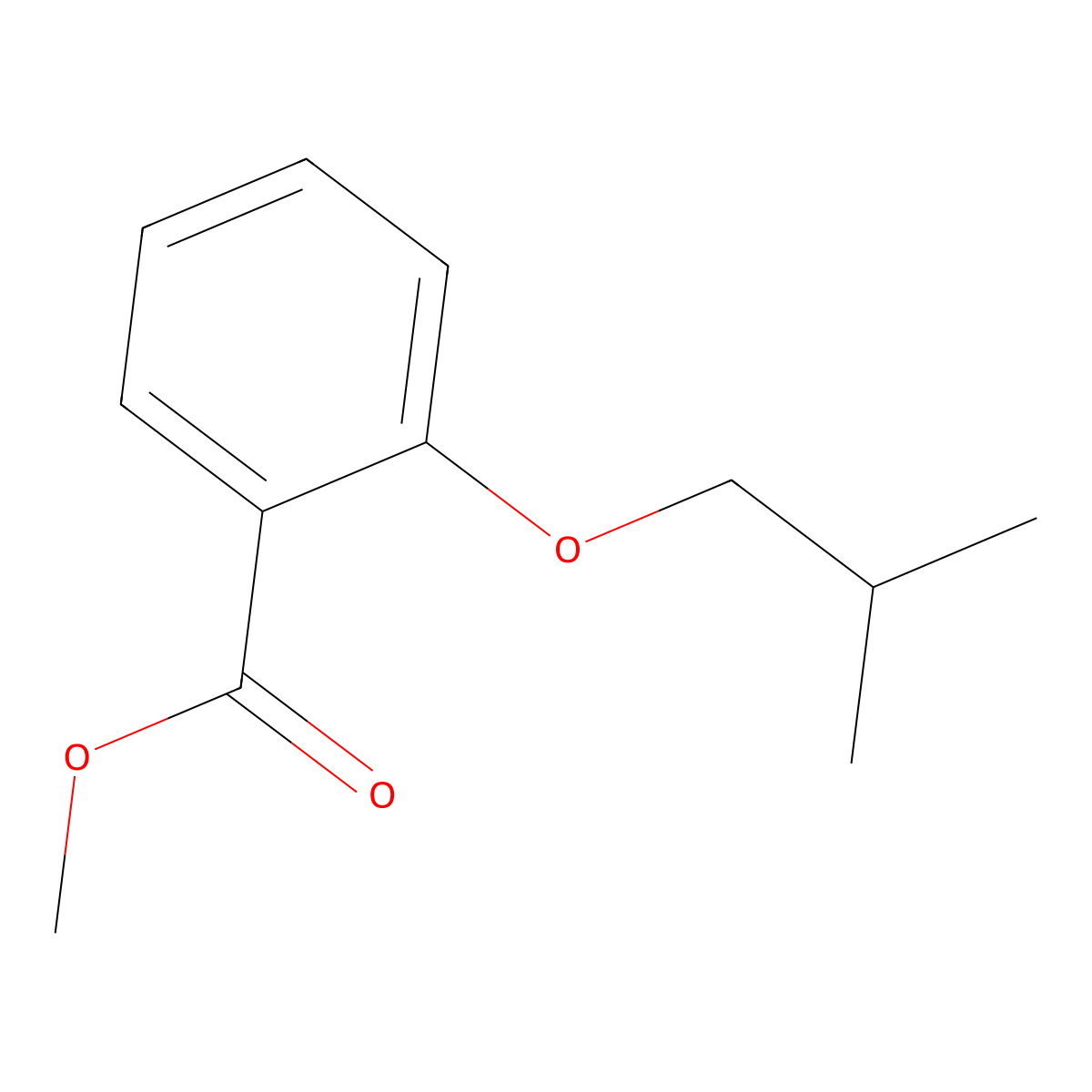 Methyl 2-(2-methylpropoxy)benzoate molecular structure, CAS 21018-09-7