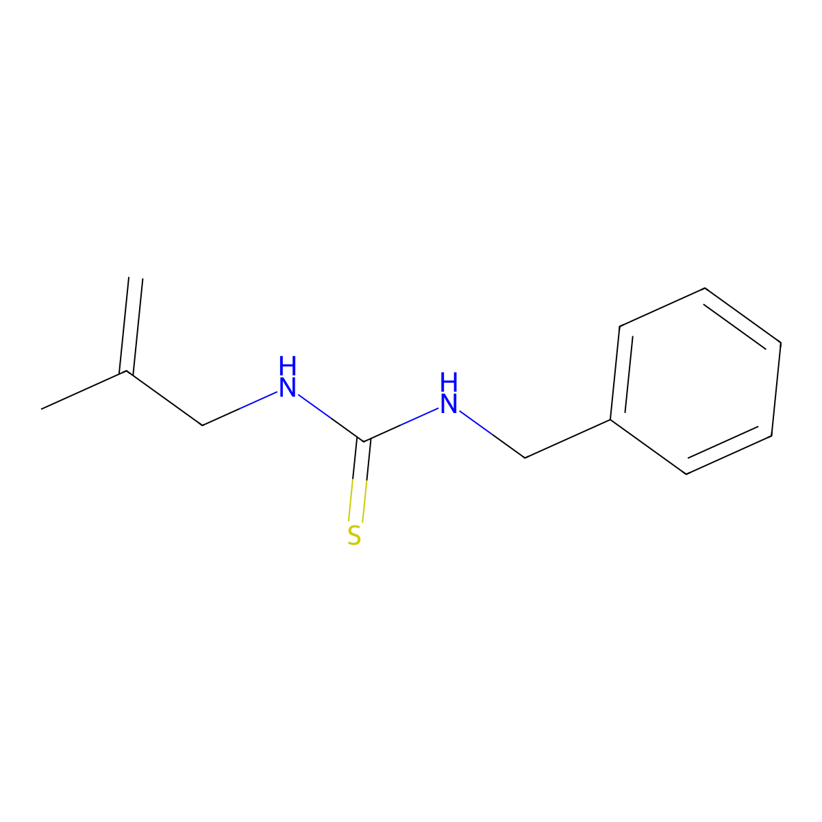 Thiourea, N-(2-methyl-2-propenyl)-N'-(phenylmethyl)- molecular structure, CAS 21018-39-3
