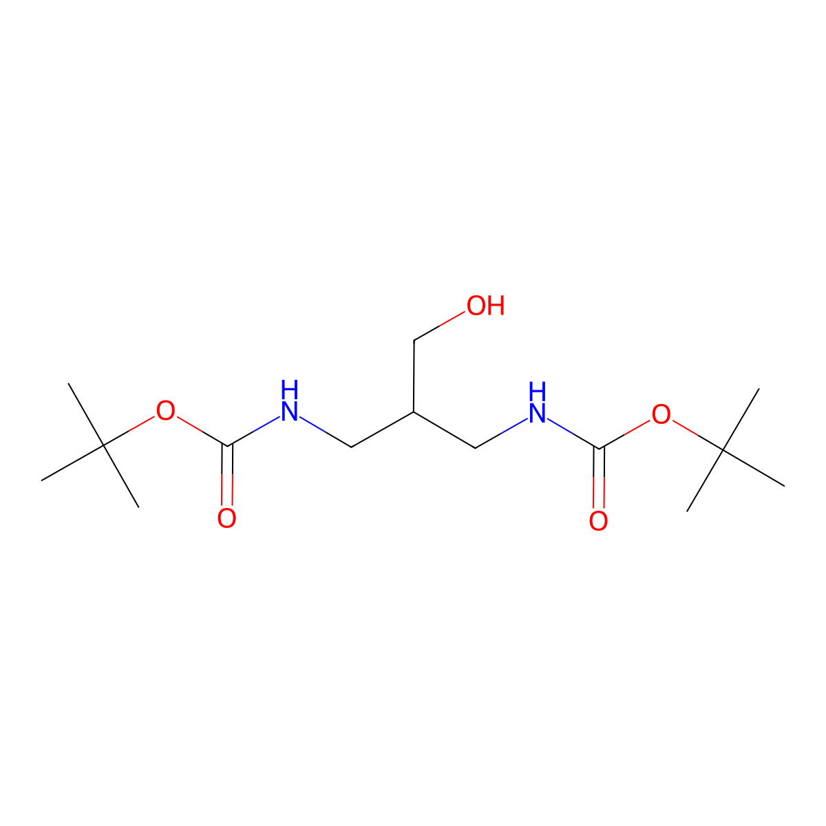 tert-butyl N-[2-({[(tert-butoxy)carbonyl]amino}methyl)-3-hydroxypropyl]carbamate molecular structure, CAS 2101859-16-7