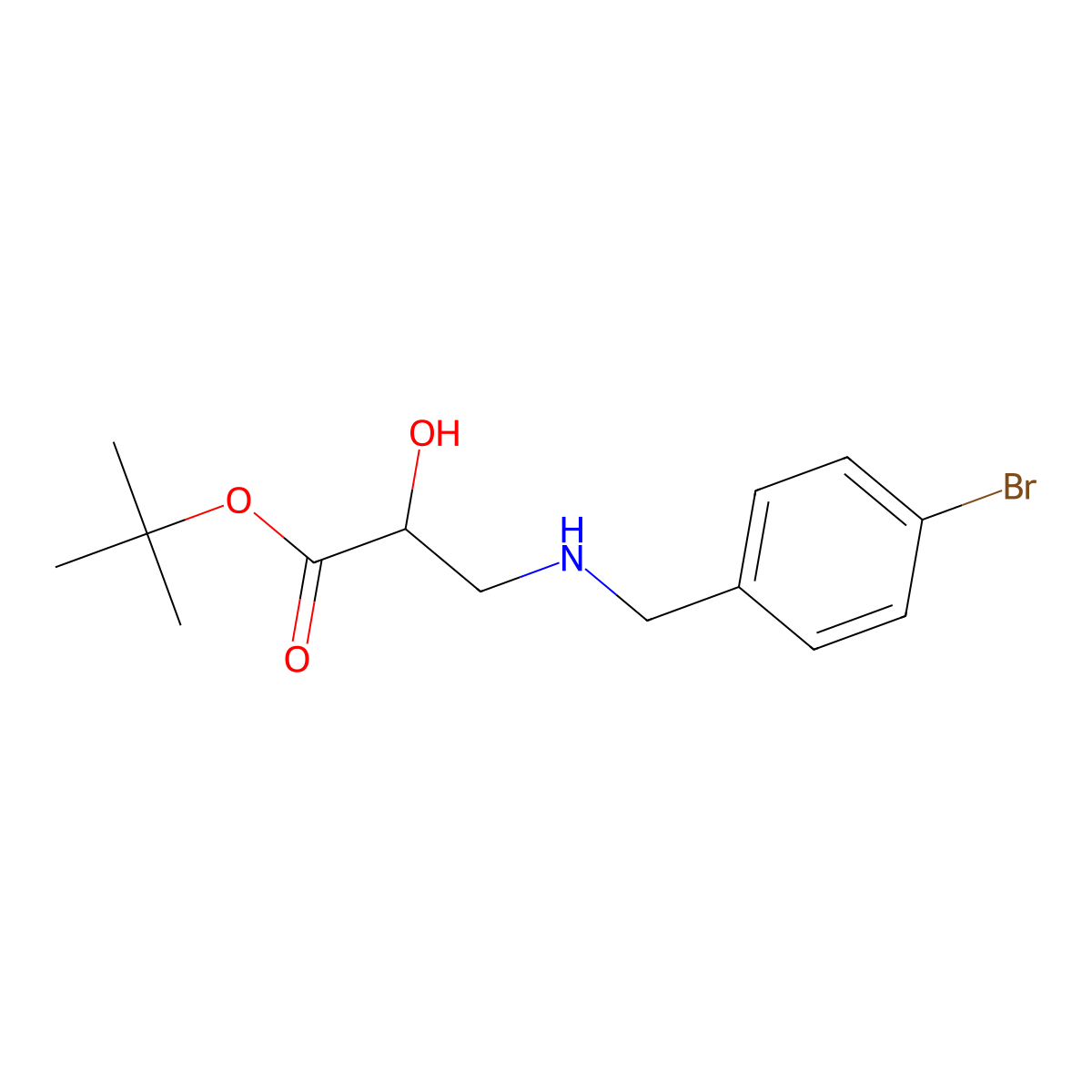 3-[(4-Bromophenyl)methylamino]-2-hydroxypropanoic acid 1,1-dimethylethyl ester molecular structure, CAS 2101860-28-8