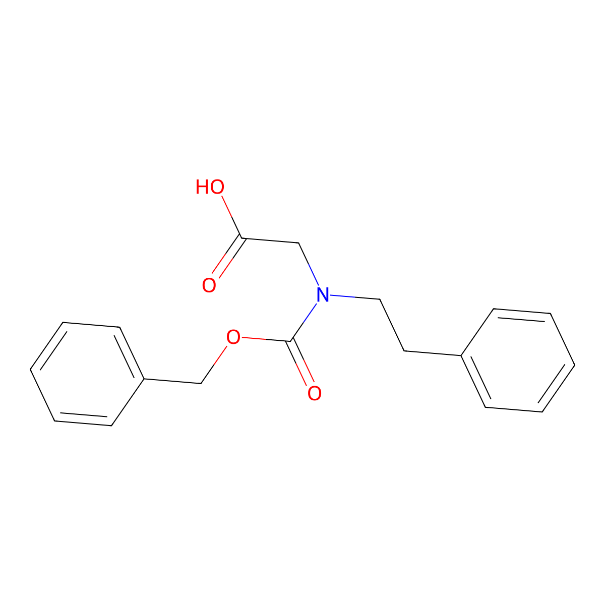 2-{[(Benzyloxy)carbonyl](2-phenylethyl)amino}acetic acid molecular structure, CAS 2101920-56-1
