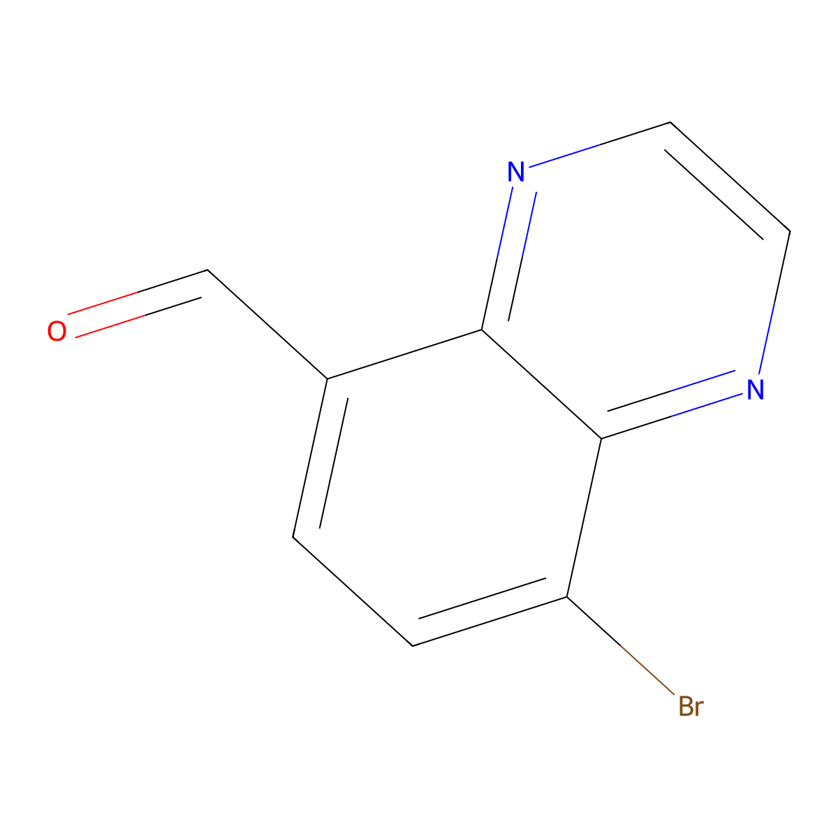 8-Bromoquinoxaline-5-carbaldehyde molecular structure, CAS 2101944-50-5