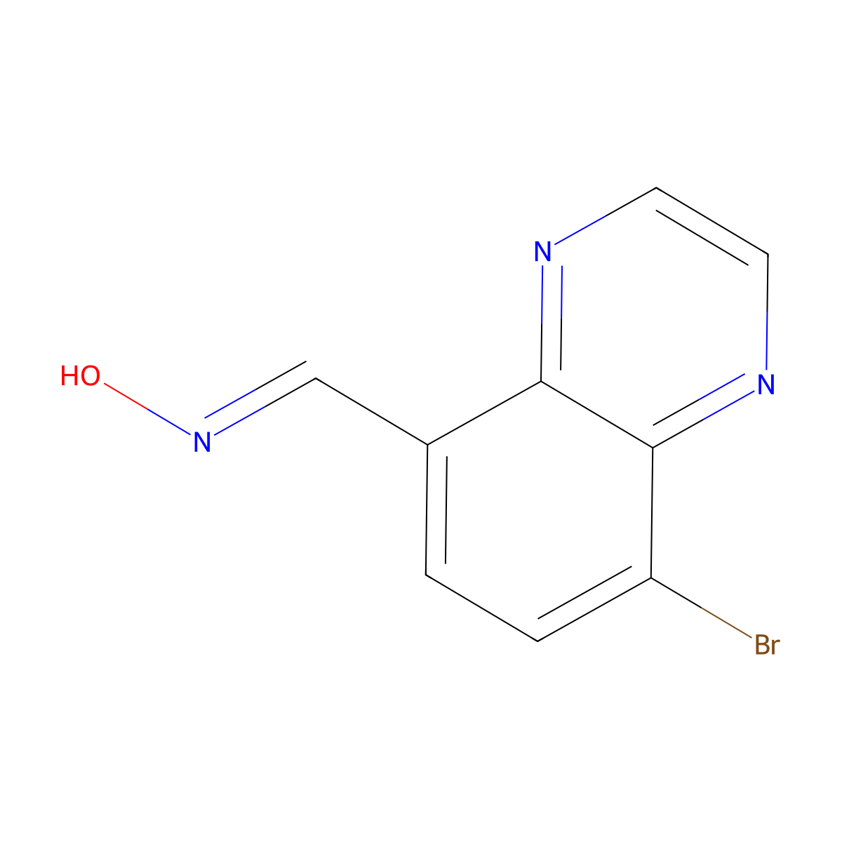 8-Bromoquinoxaline-5-carbaldehyde oxime molecular structure, CAS 2101944-51-6
