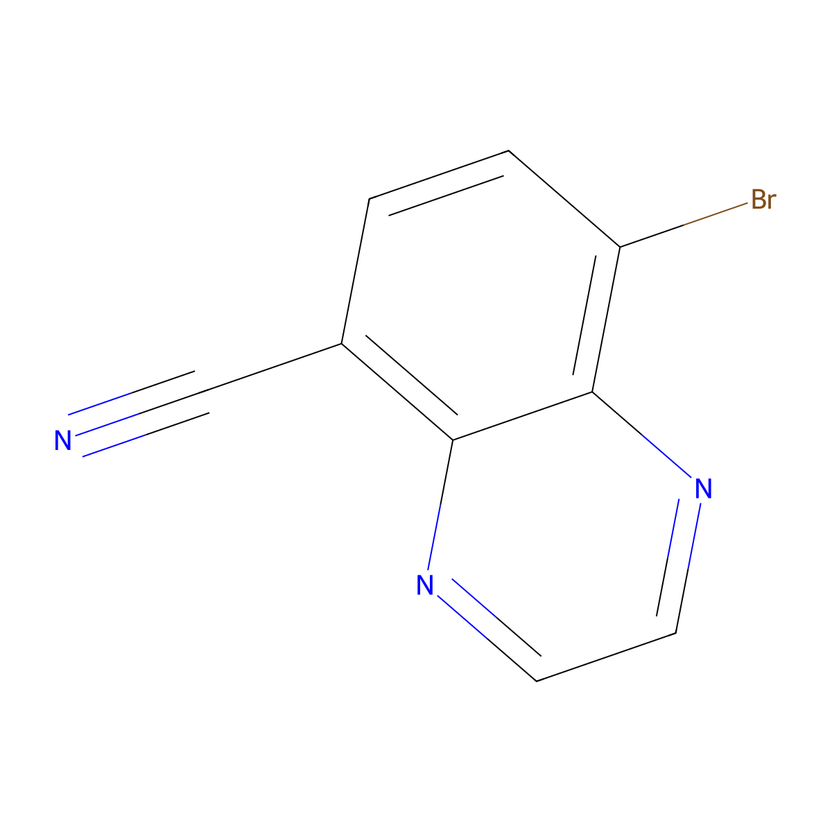 8-Bromoquinoxaline-5-carbonitrile molecular structure, CAS 2101944-52-7