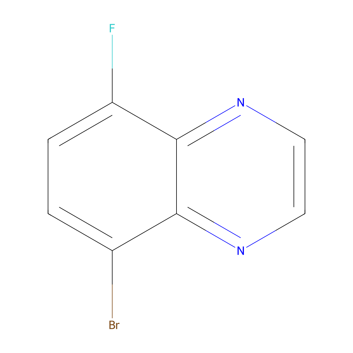 5-Bromo-8-fluoroquinoxaline molecular structure, CAS 2101945-29-1