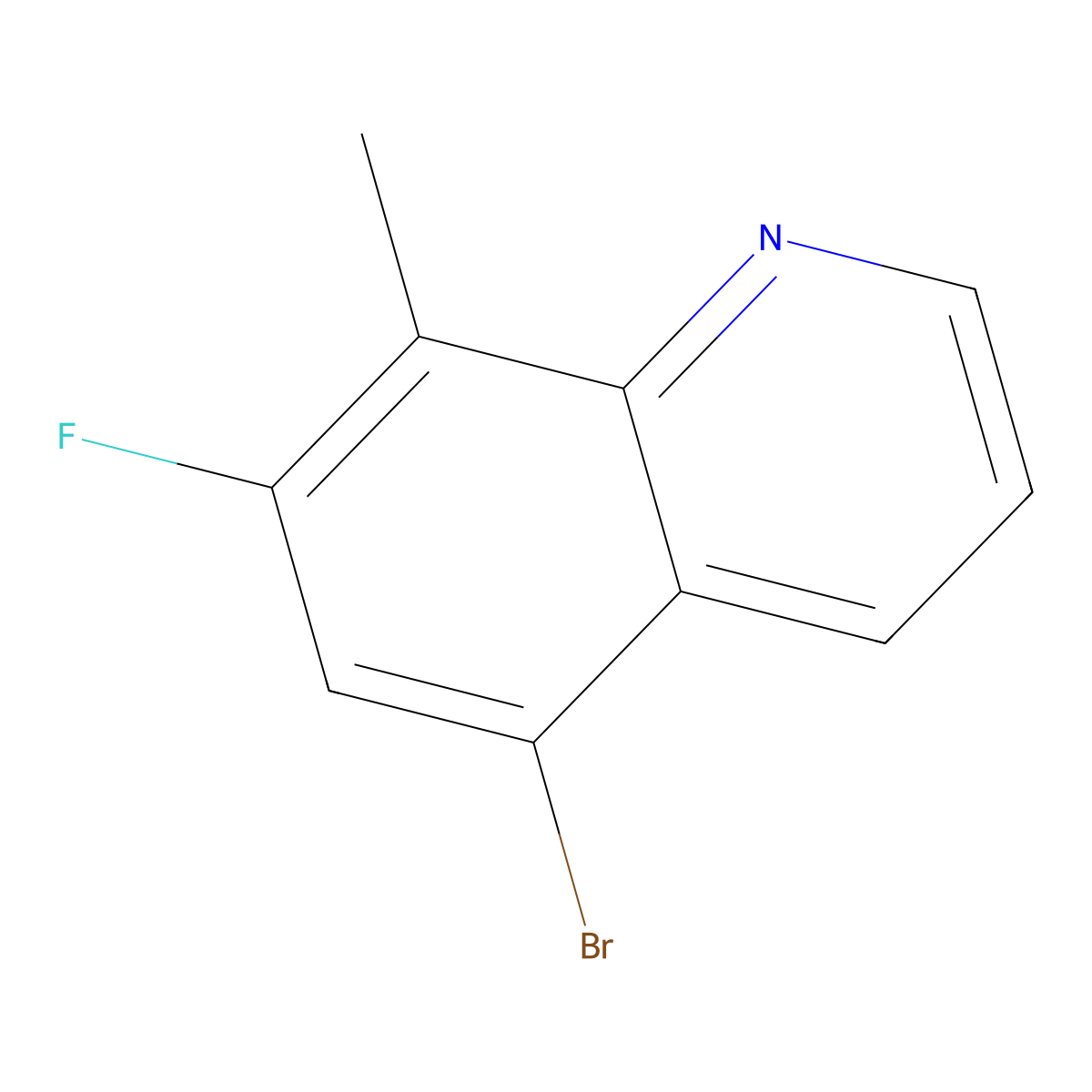 5-Bromo-7-fluoro-8-methylquinoline molecular structure, CAS 2101945-67-7