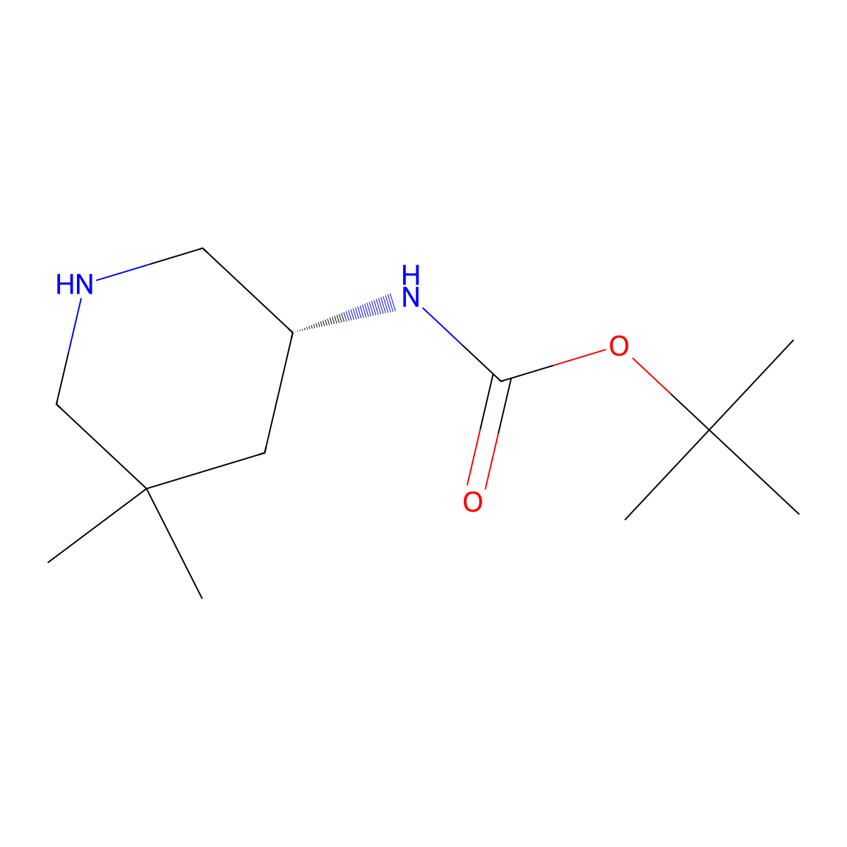 tert-butyl N-[(3R)-5,5-dimethyl-3-piperidyl]carbamate molecular structure, CAS 2101946-12-5