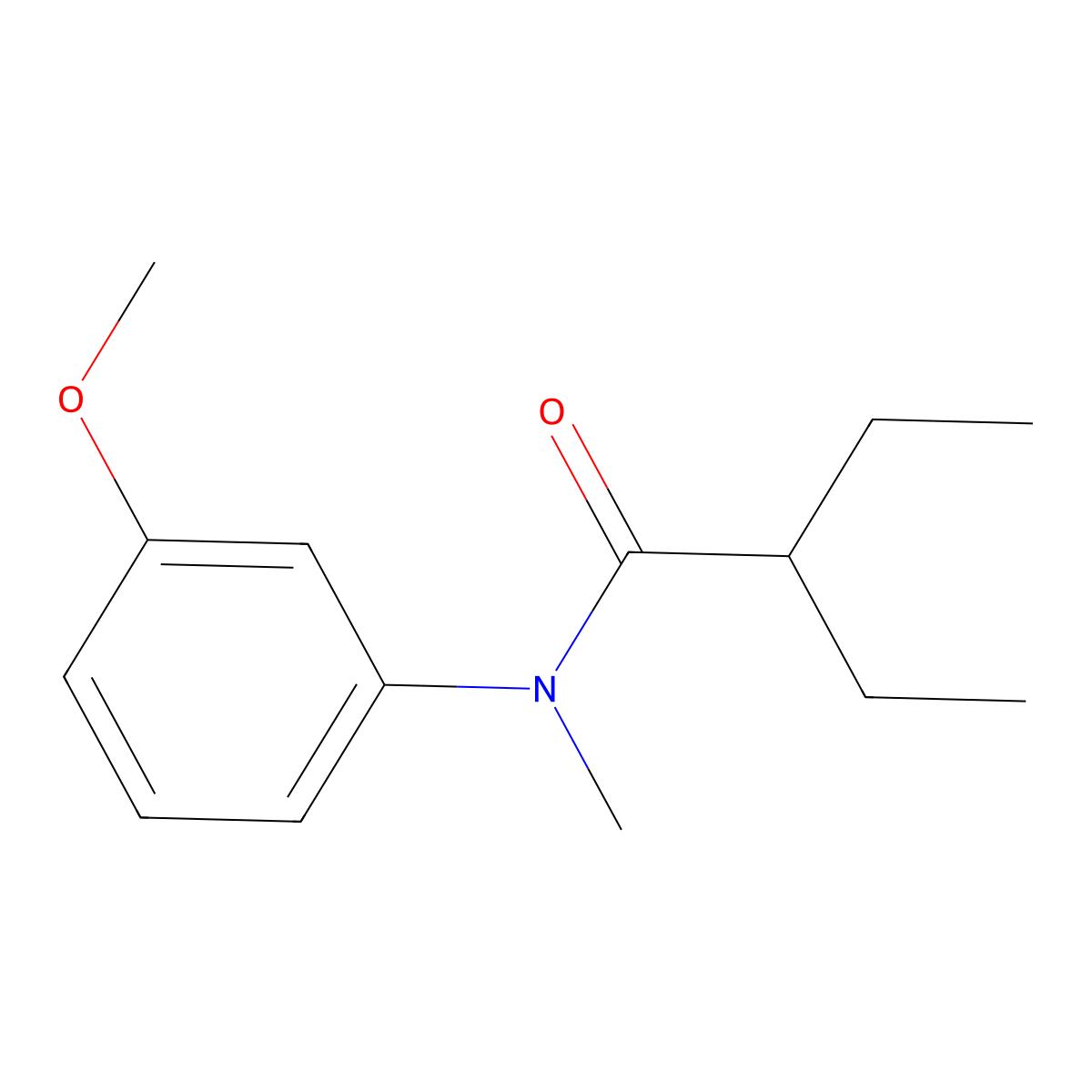 2-ethyl-N-(3-methoxyphenyl)-N-methylbutanamide molecular structure, CAS 2101947-22-0